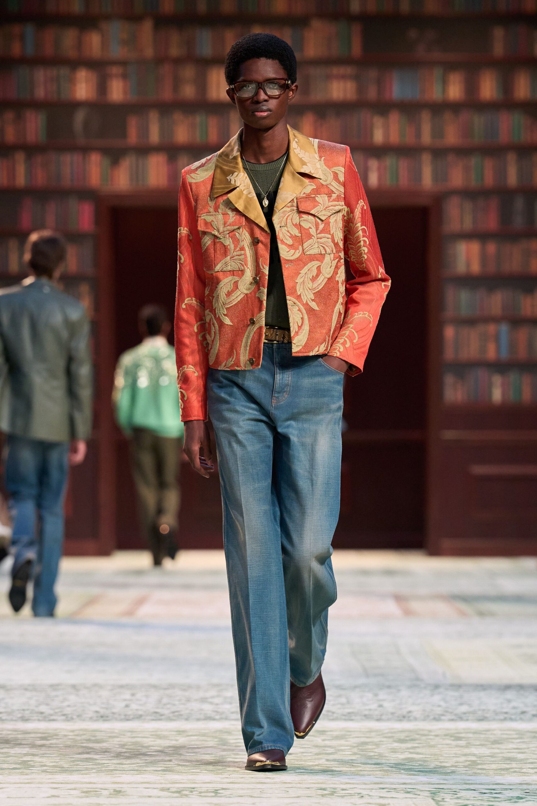 embroidered red silk jacket