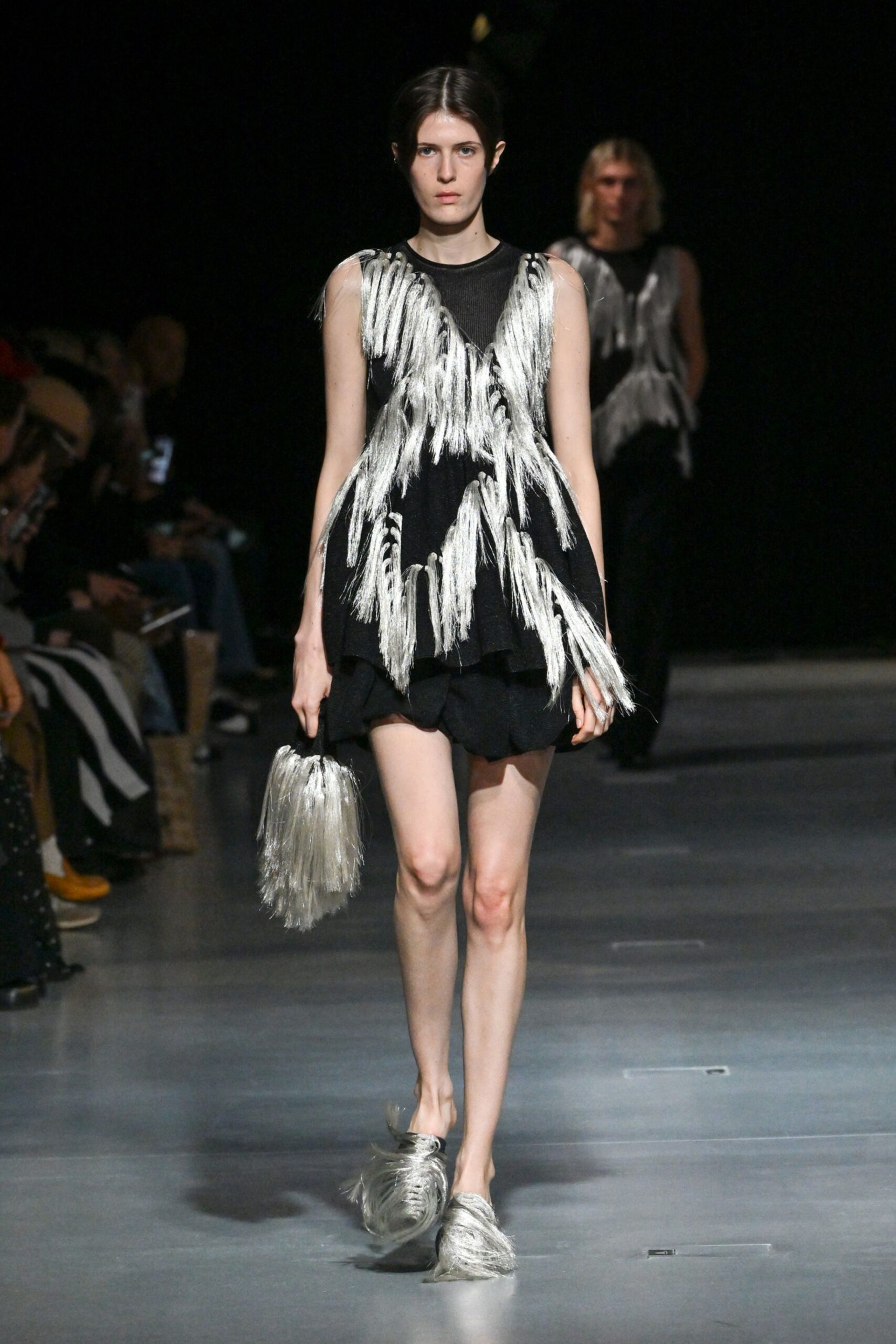 white feather shoes