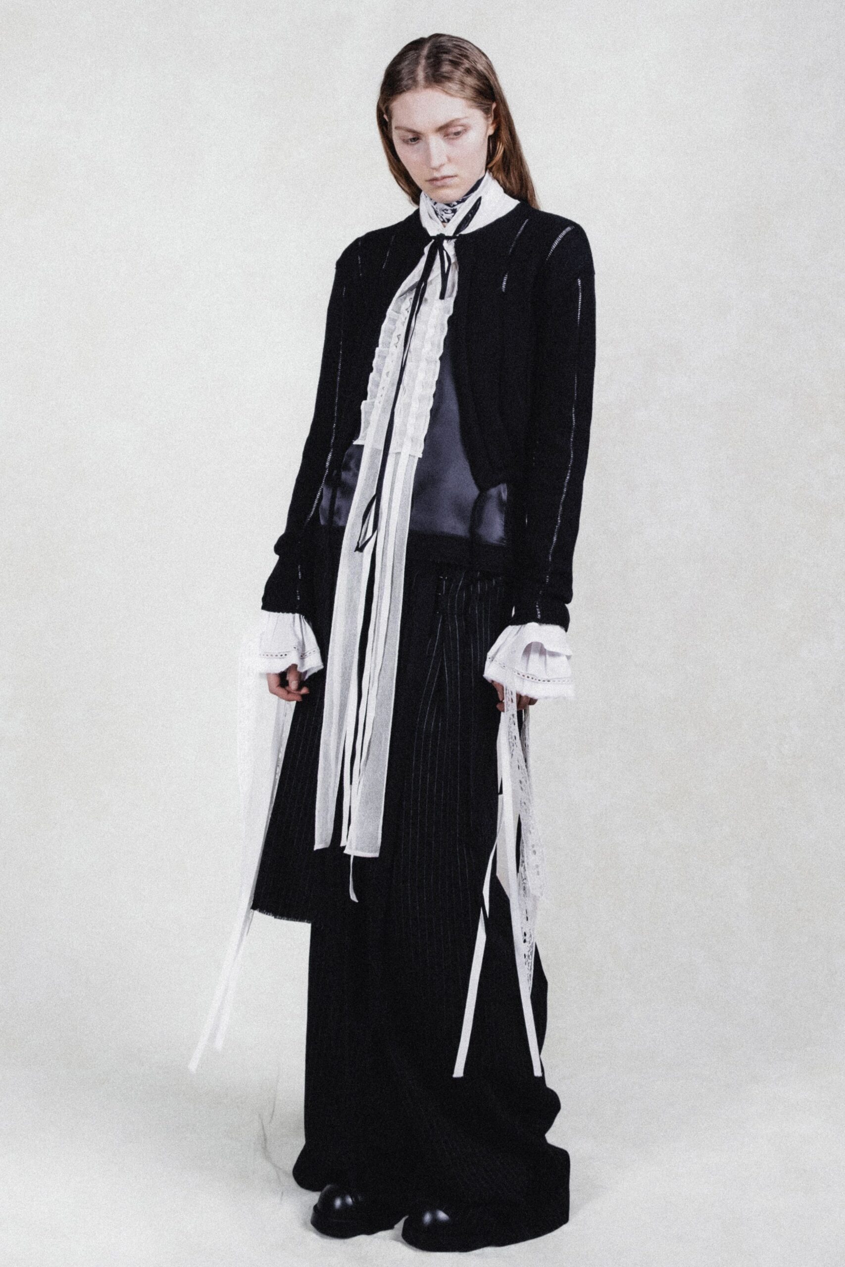 white silk scarf