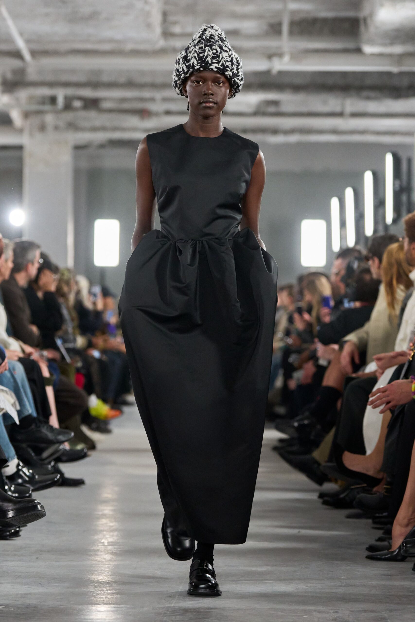 black silk sleeveless maxi dress
