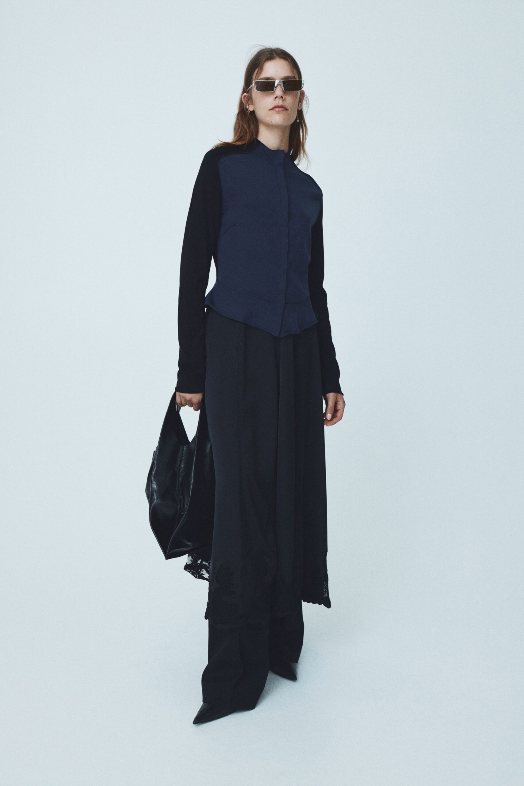 black layered skirt with top