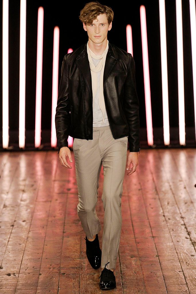 black leather tailored jacket