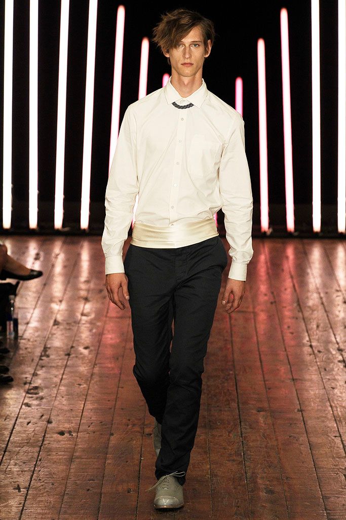 white long-sleeve collared shirt