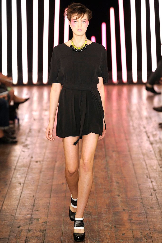 black draped short romper