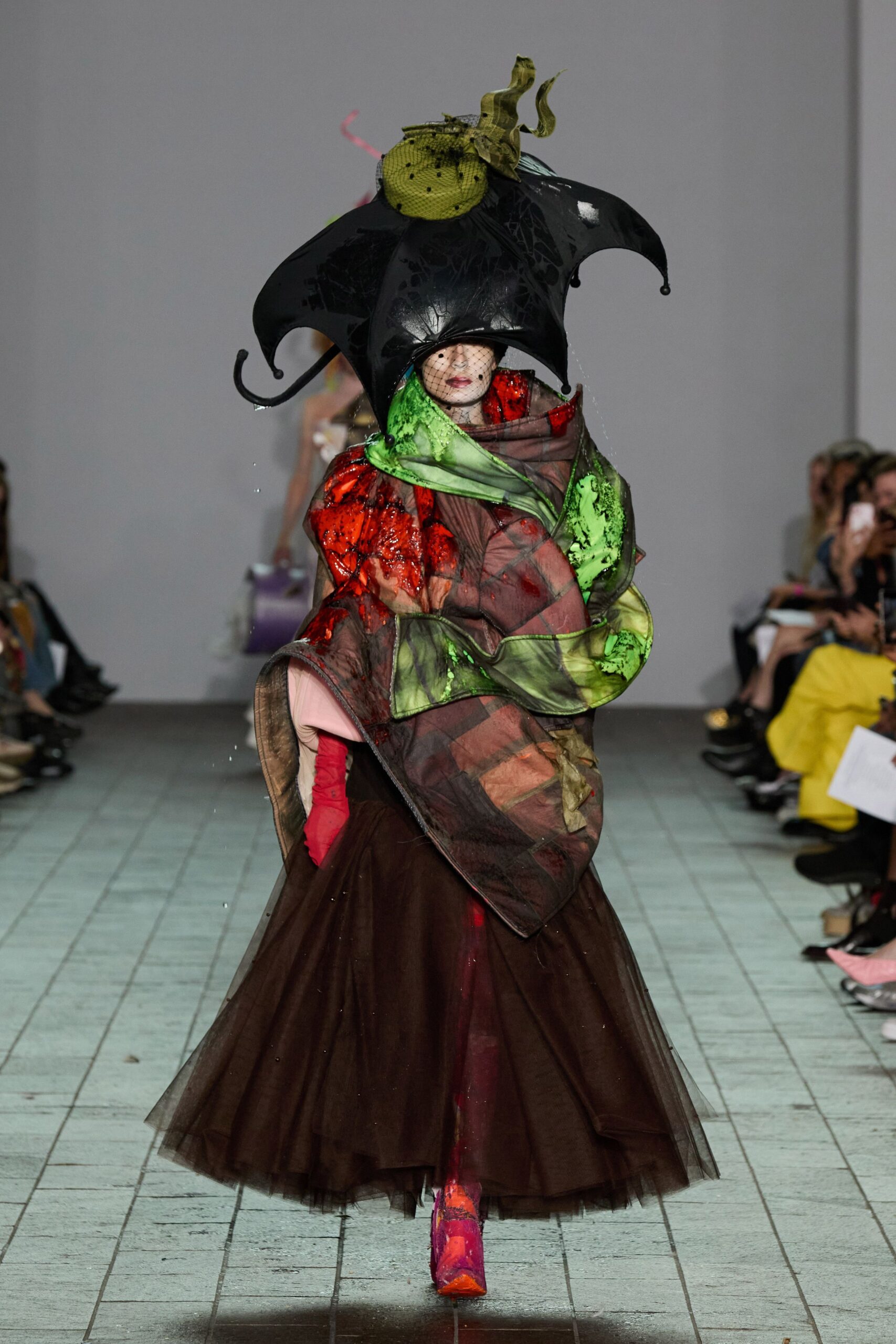multi silk relaxed layered cape