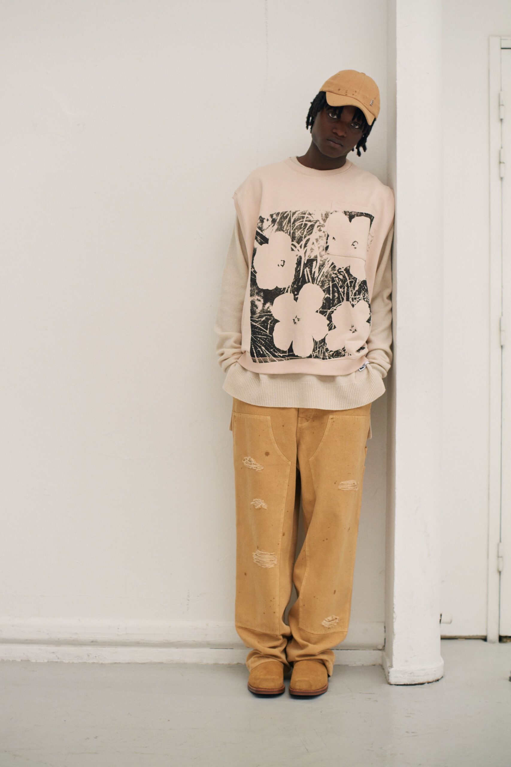 beige sweater tan pants outfit