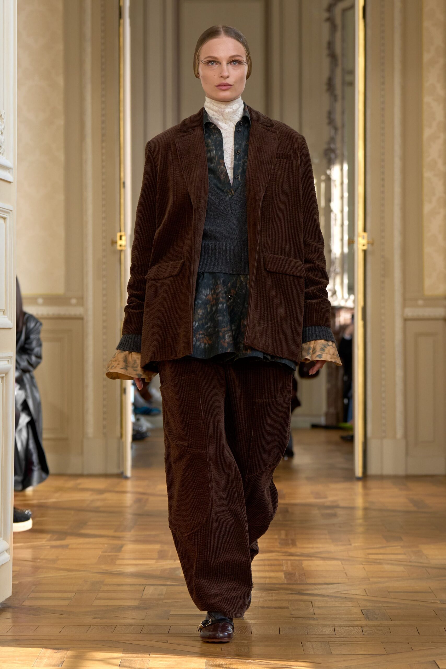 multi cotton long-sleeve collared relaxed shirt