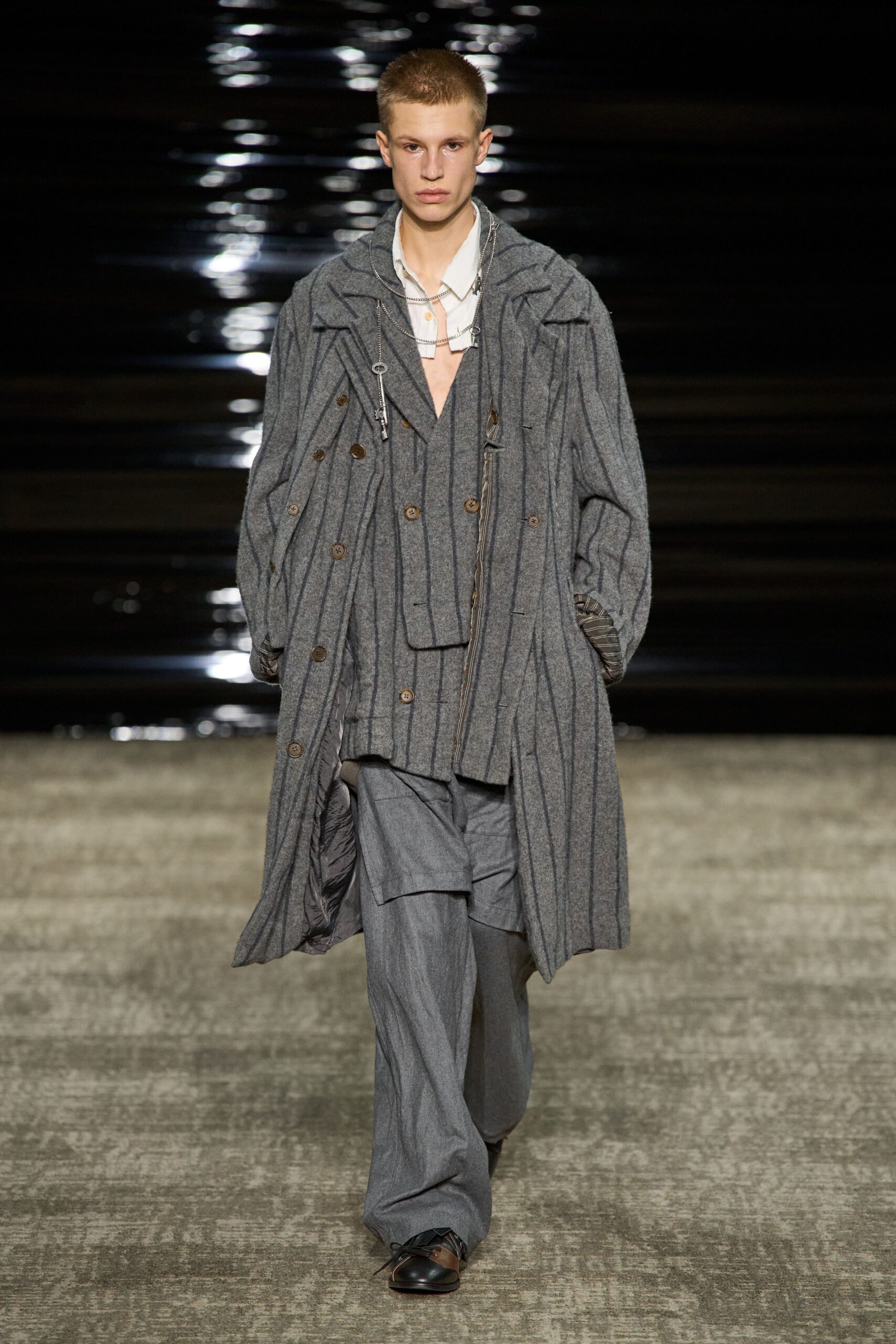 gray wool coat and suit