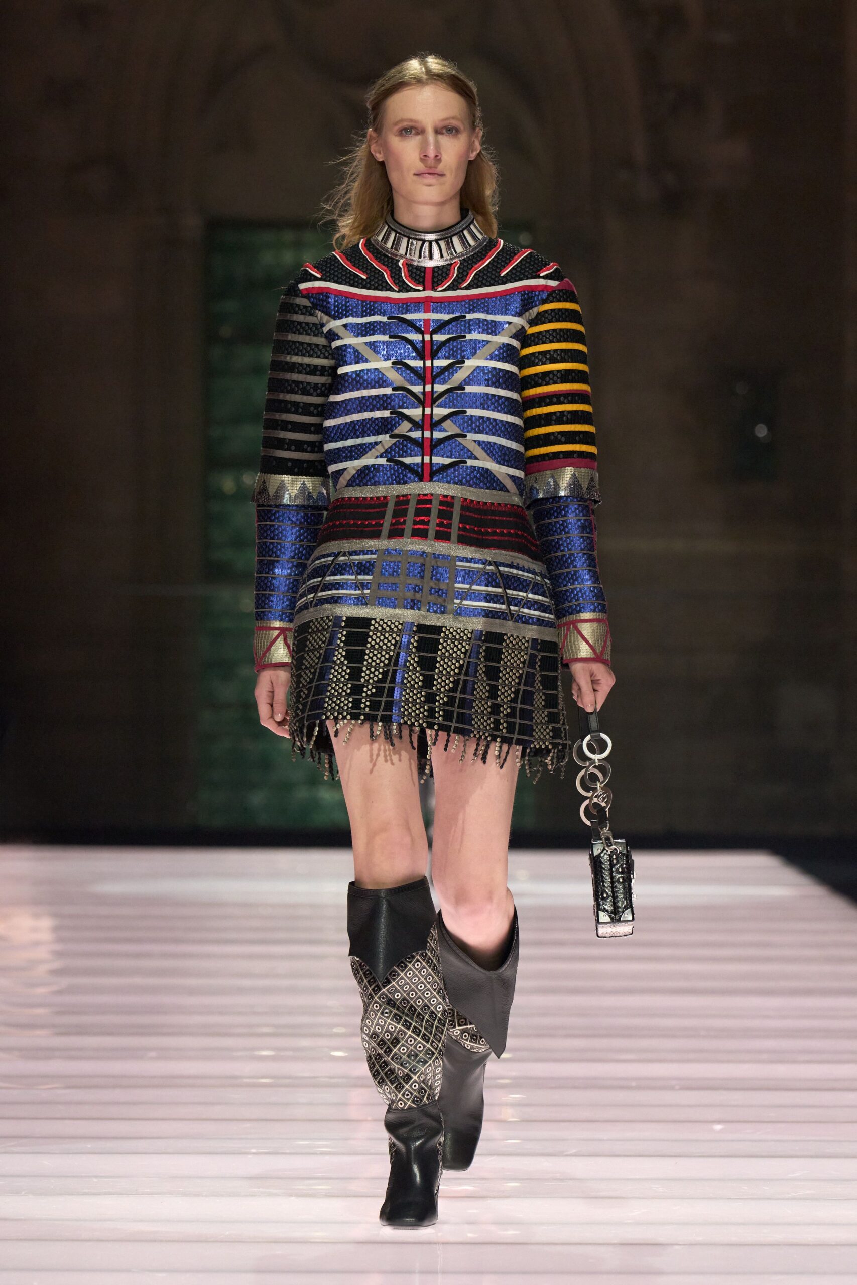 fitted mini dress with boots
