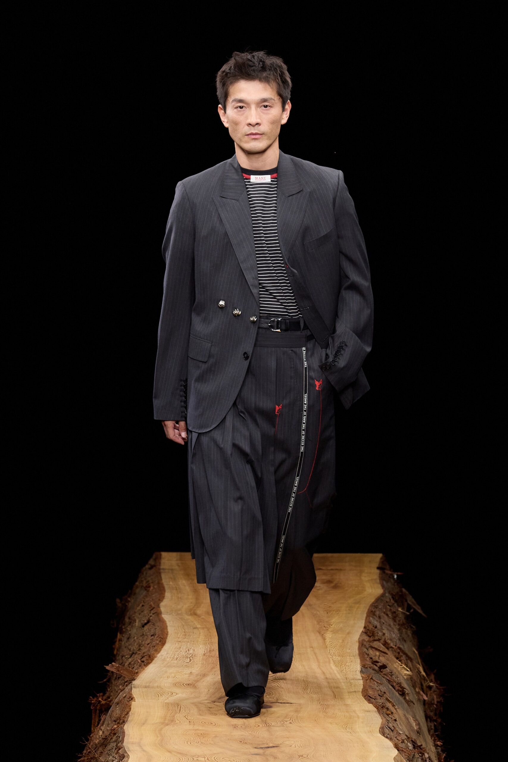 black gray tailored suit