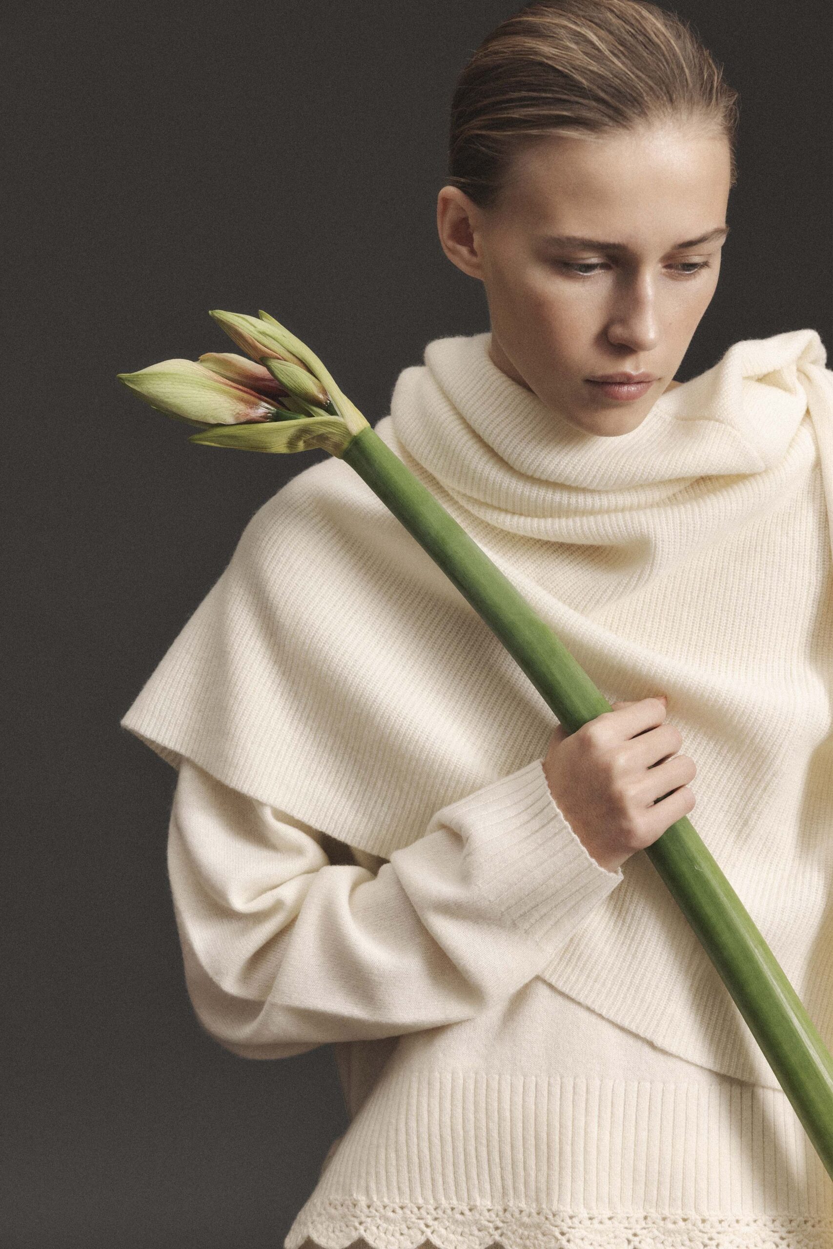 white relaxed wool sweater