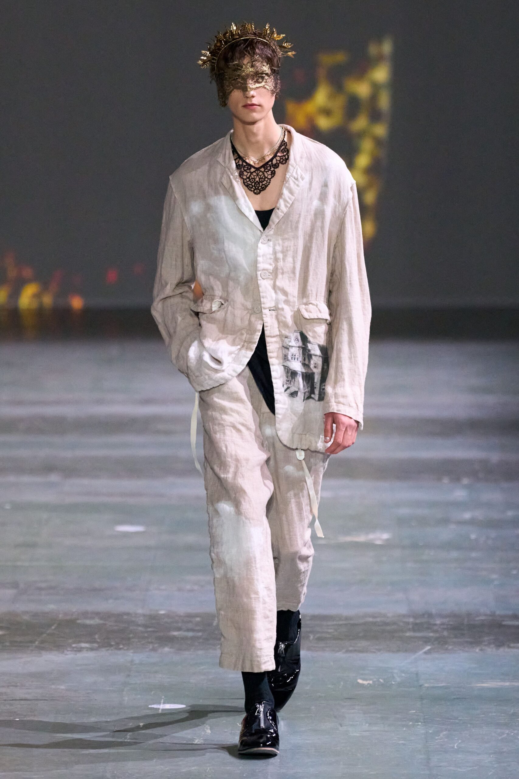 beige relaxed jacket and pants