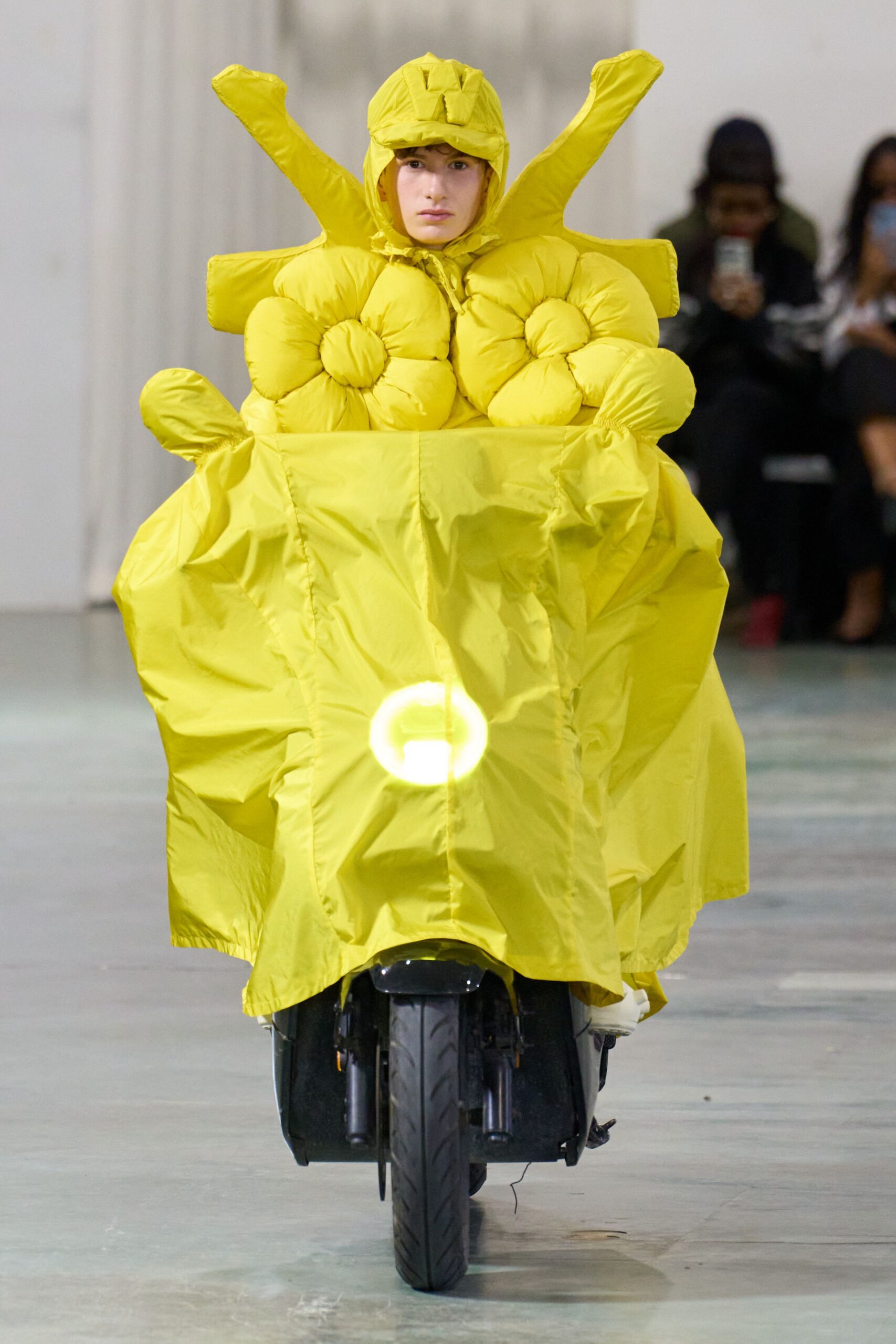 oversized yellow padded coat