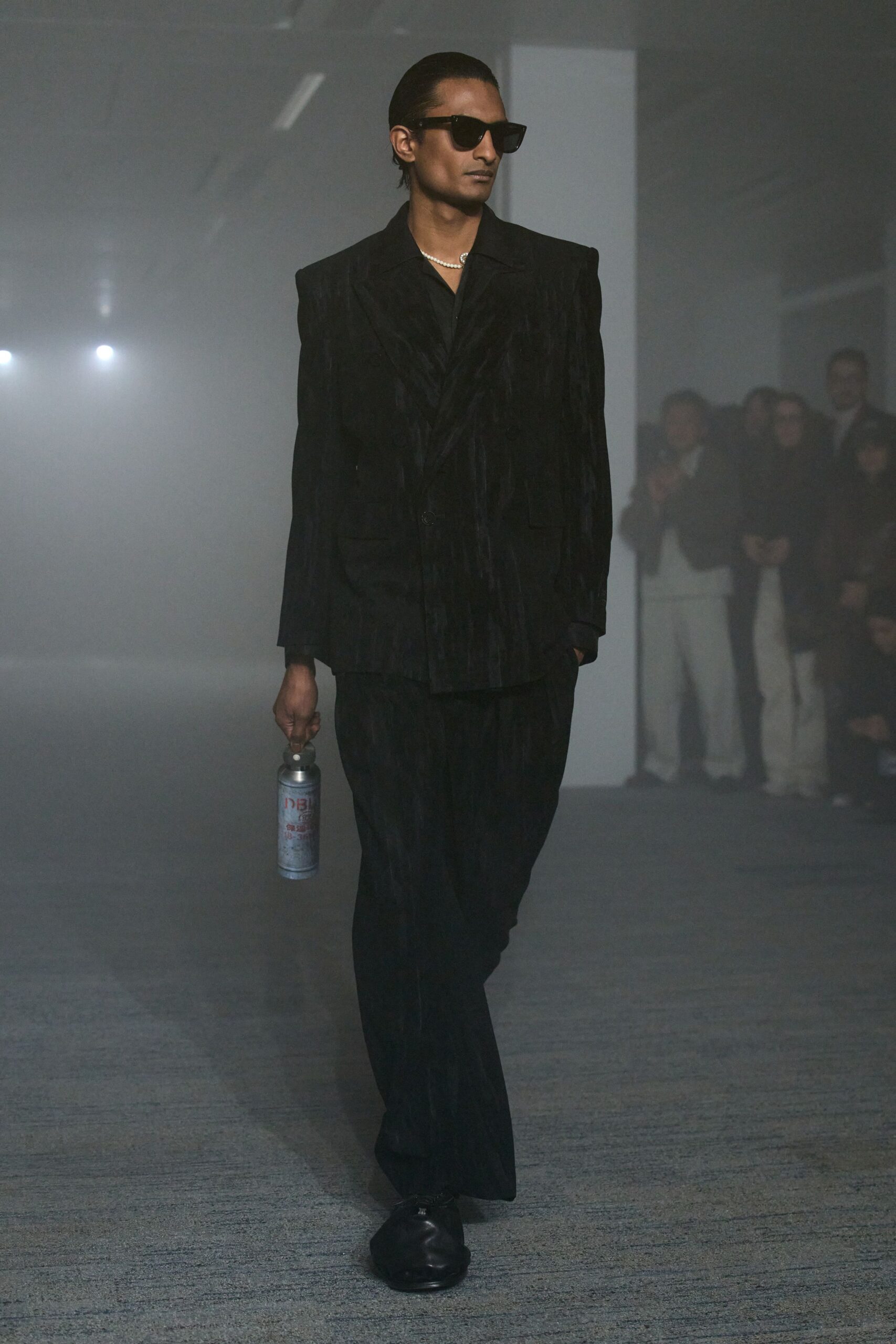 black velvet tailored suit