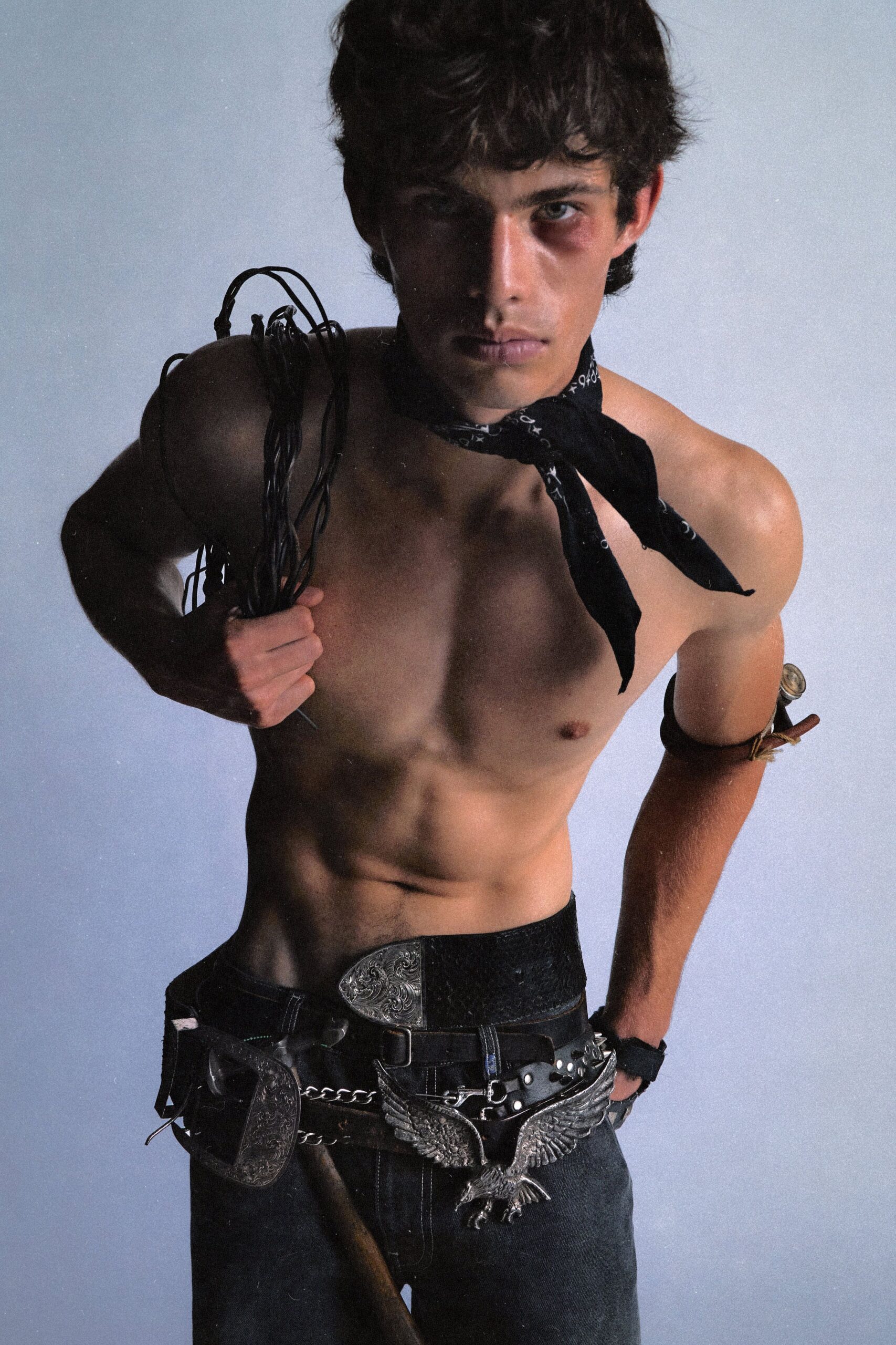 black embellished belt