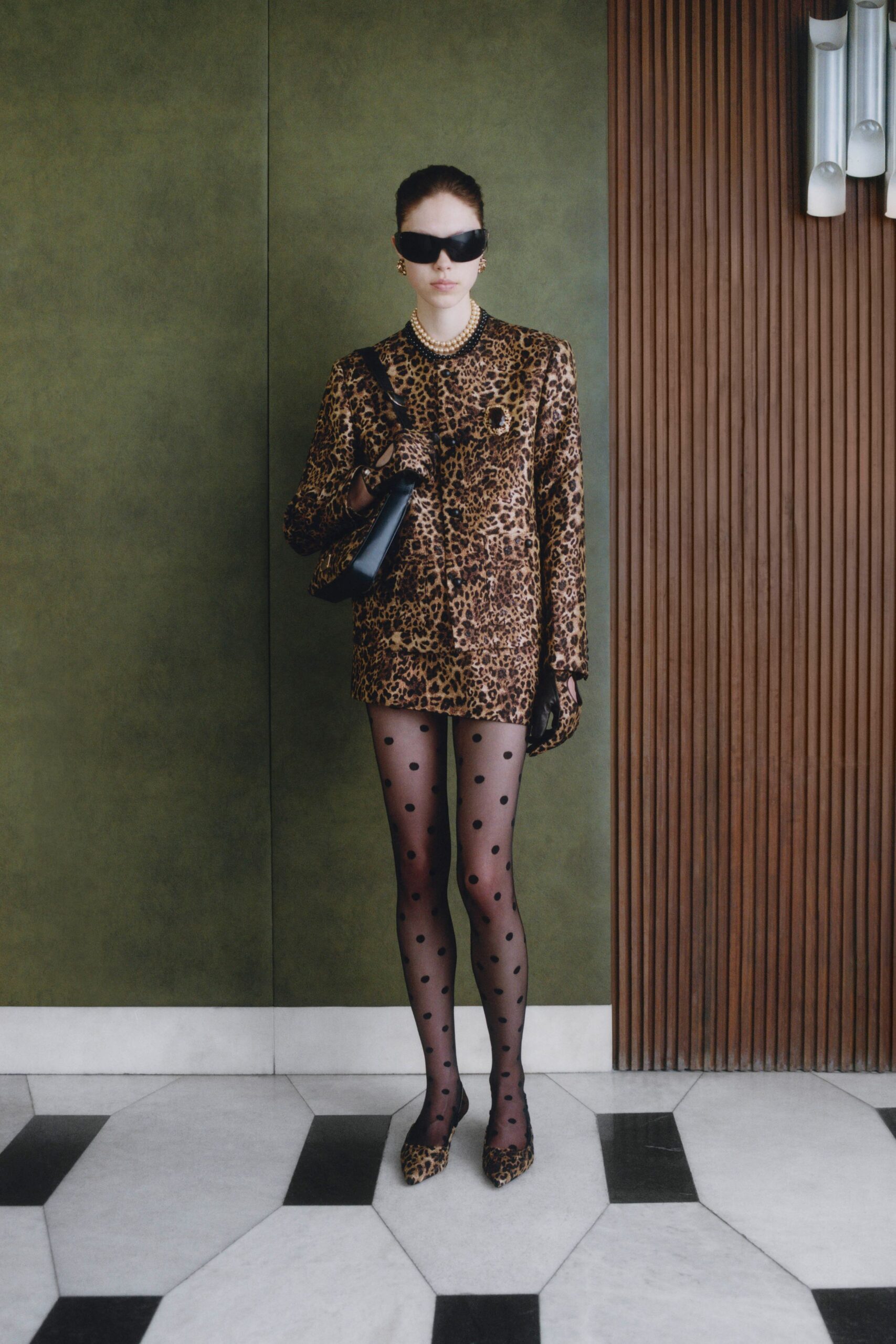brown animal-print mini dress