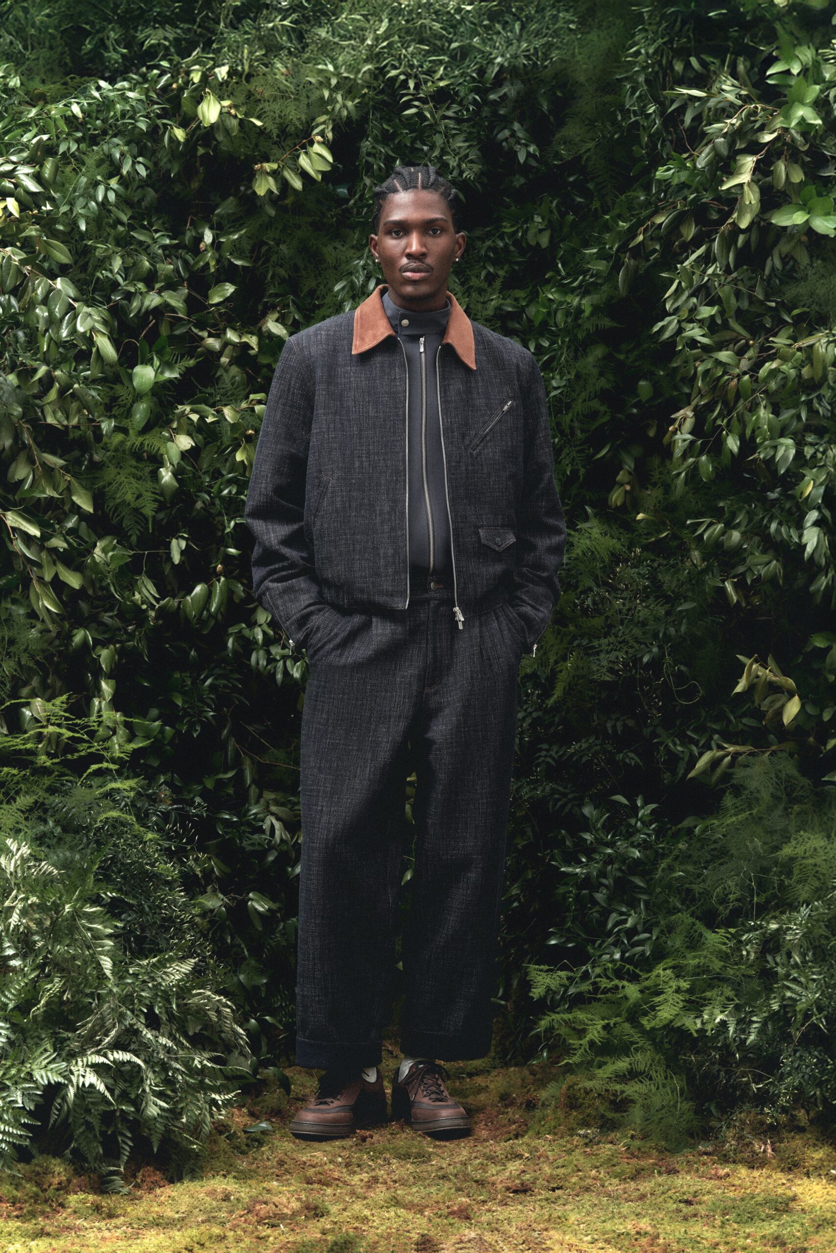 black relaxed jacket and pants