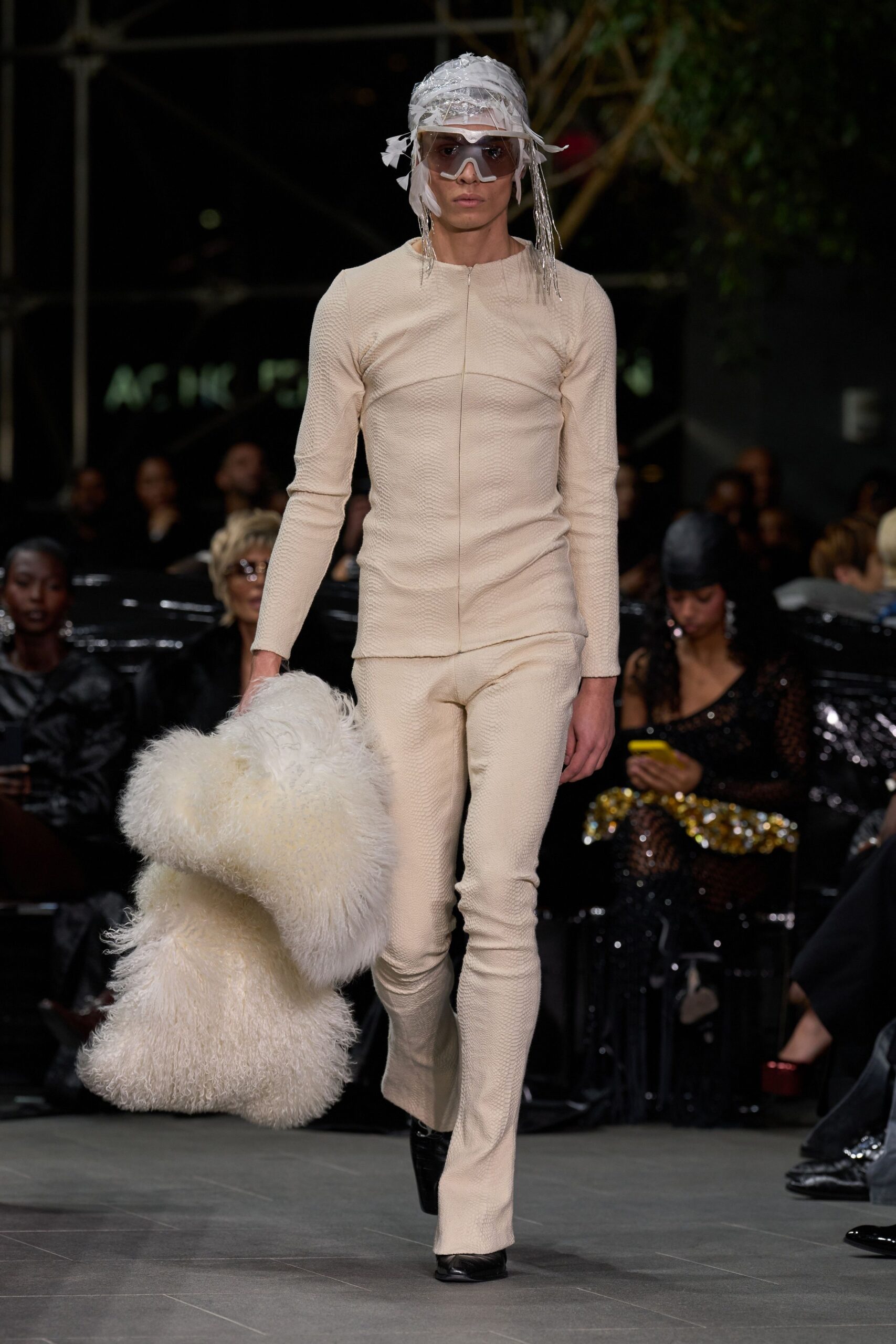 beige fitted top and pants