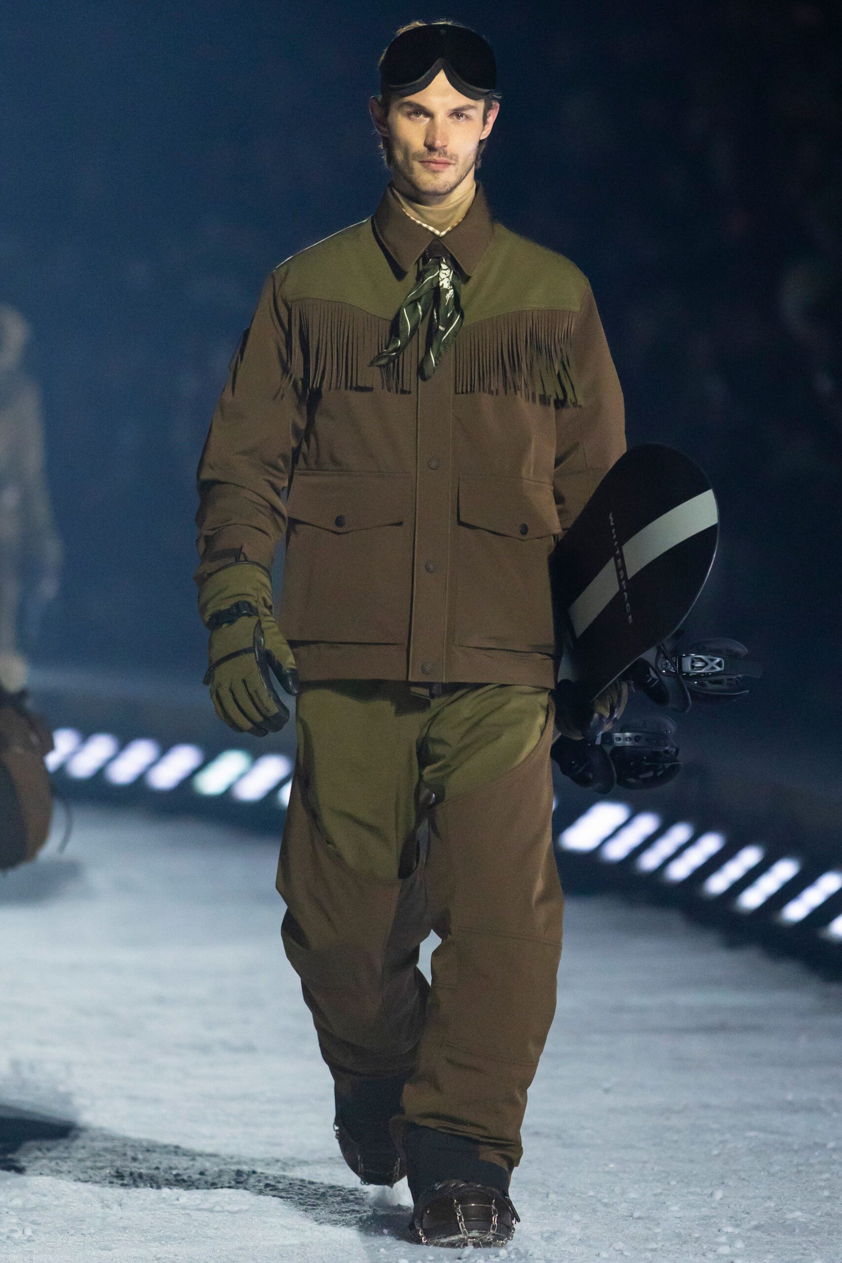 brown relaxed jacket and pants