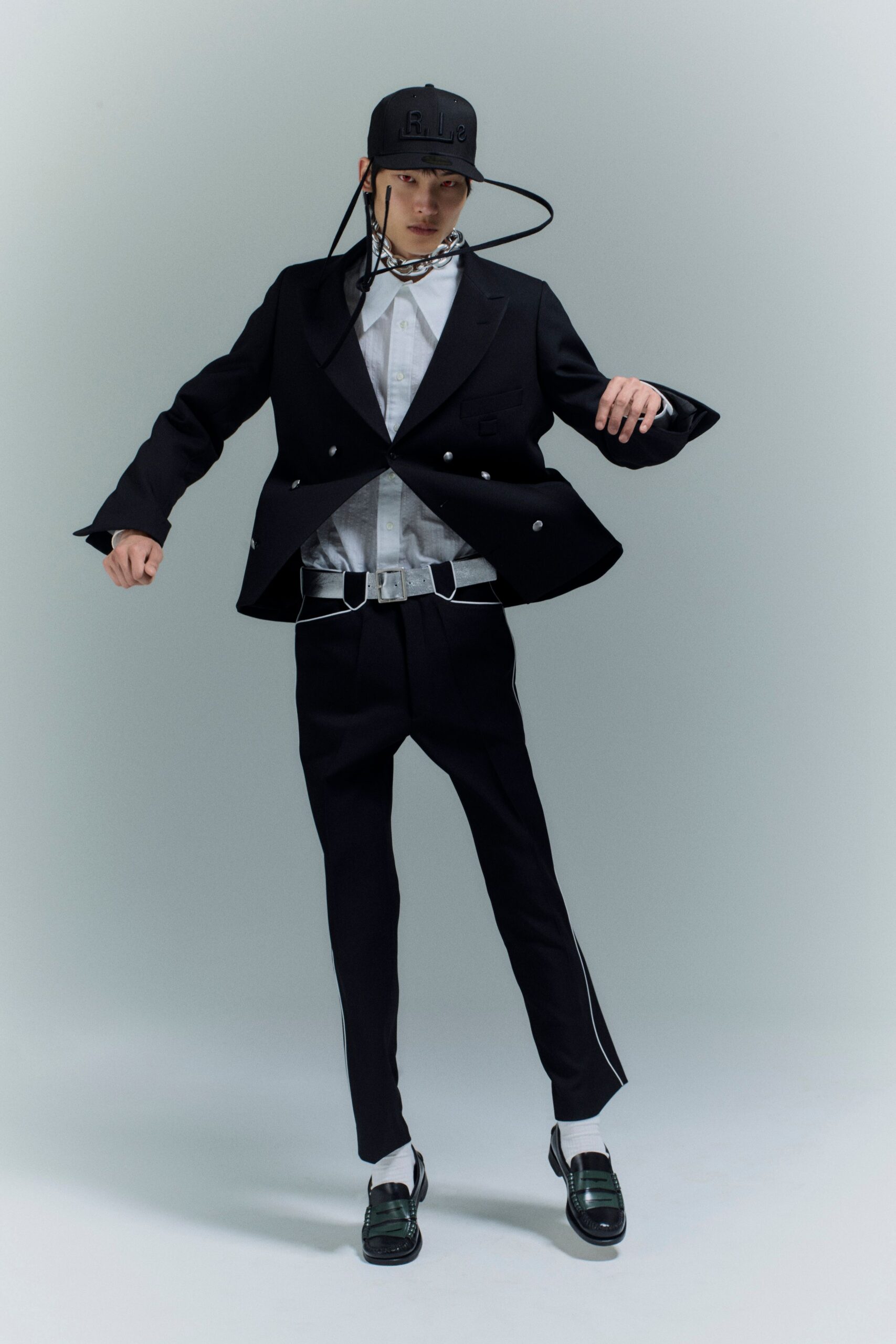 black blazer white shirt tailored pants