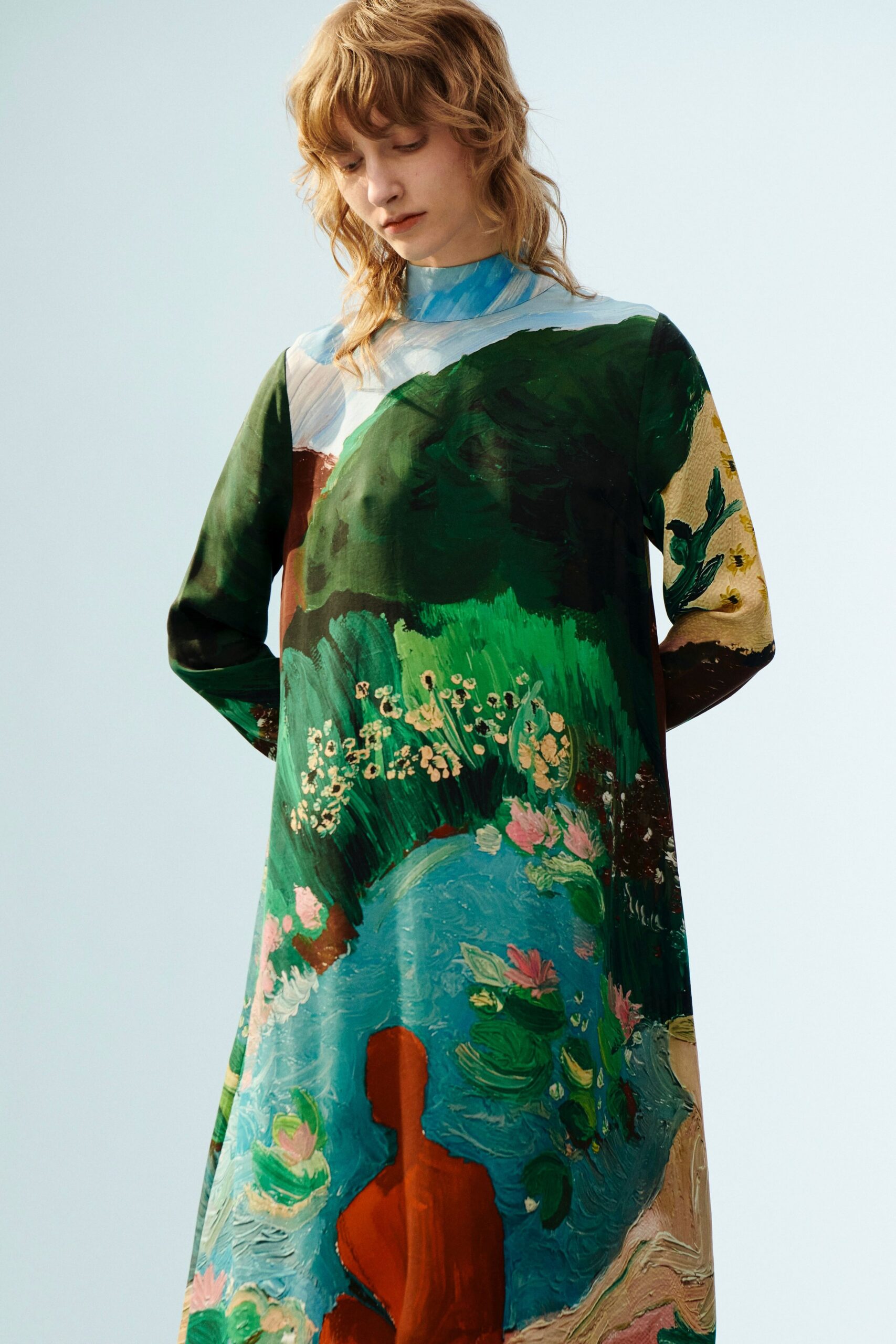 printed maxi dress