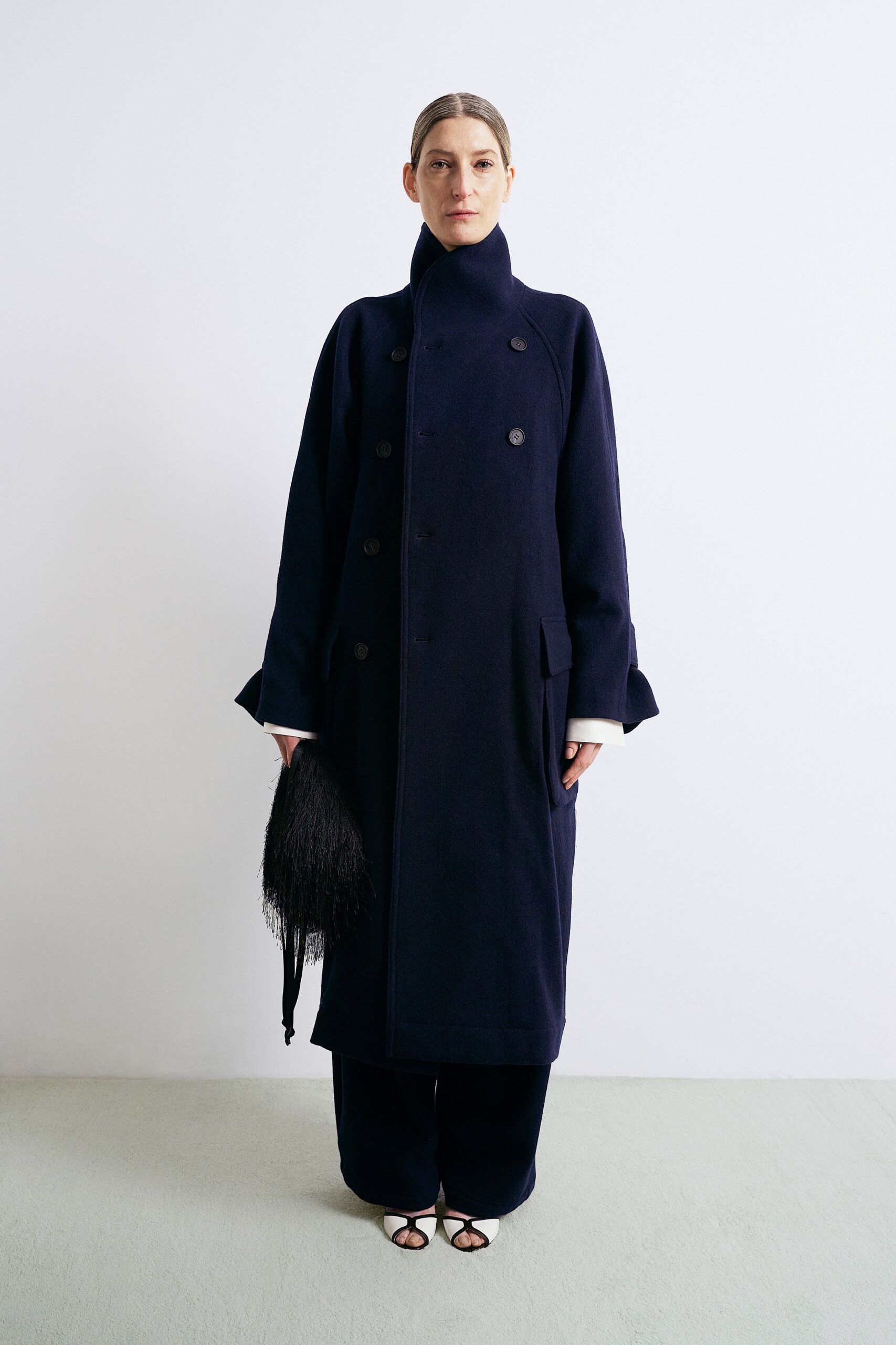 black fur bag