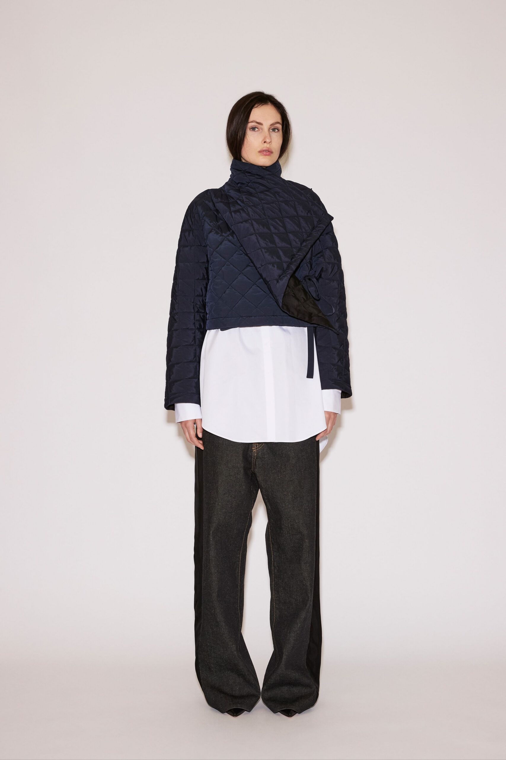black denim relaxed wide-leg pants