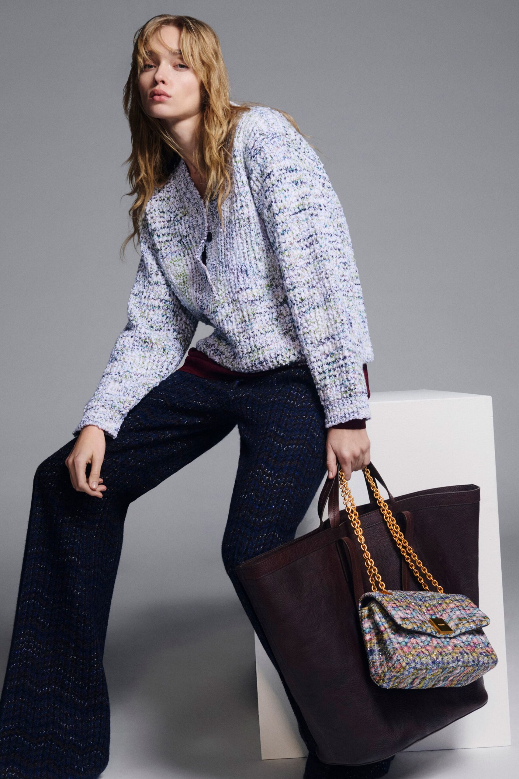 purple cotton long-sleeve collared relaxed textured jacket