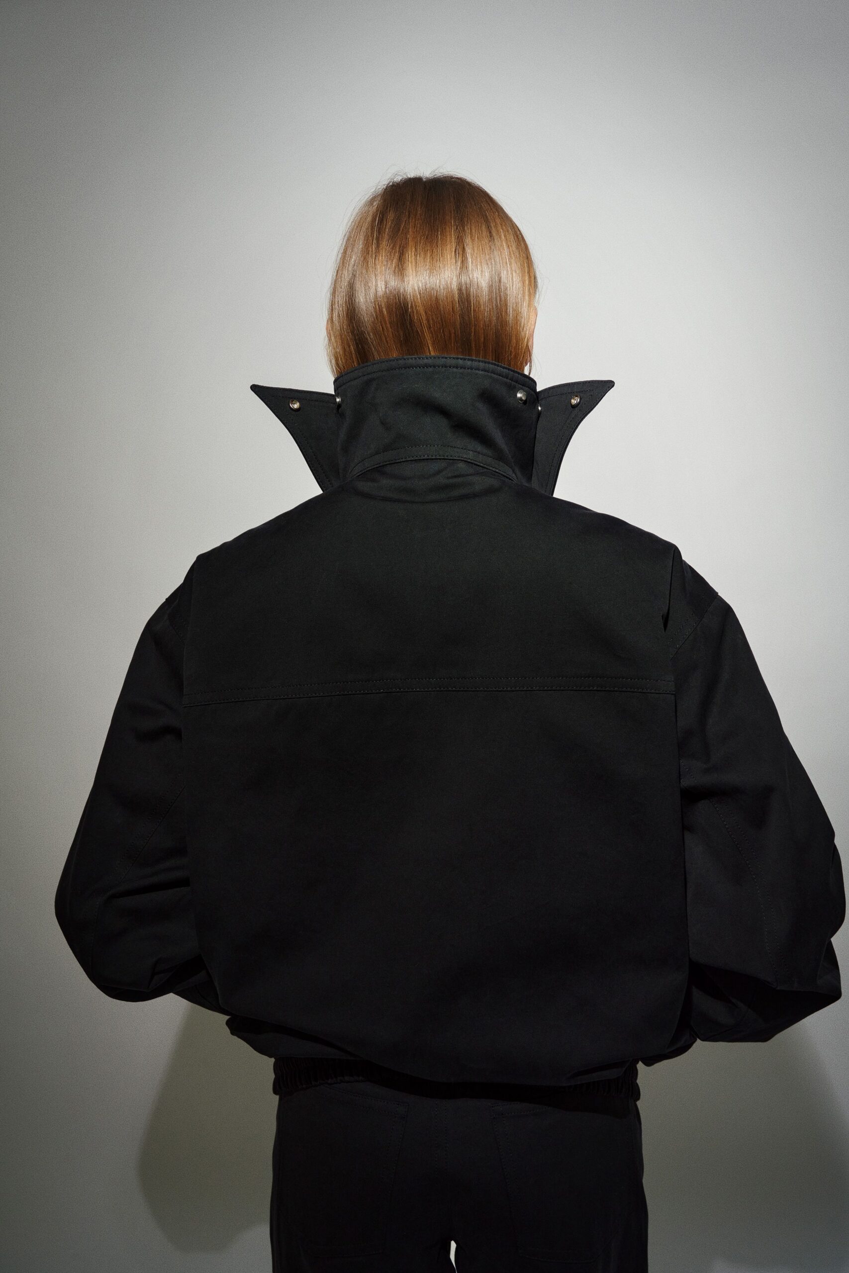 black relaxed cotton jacket