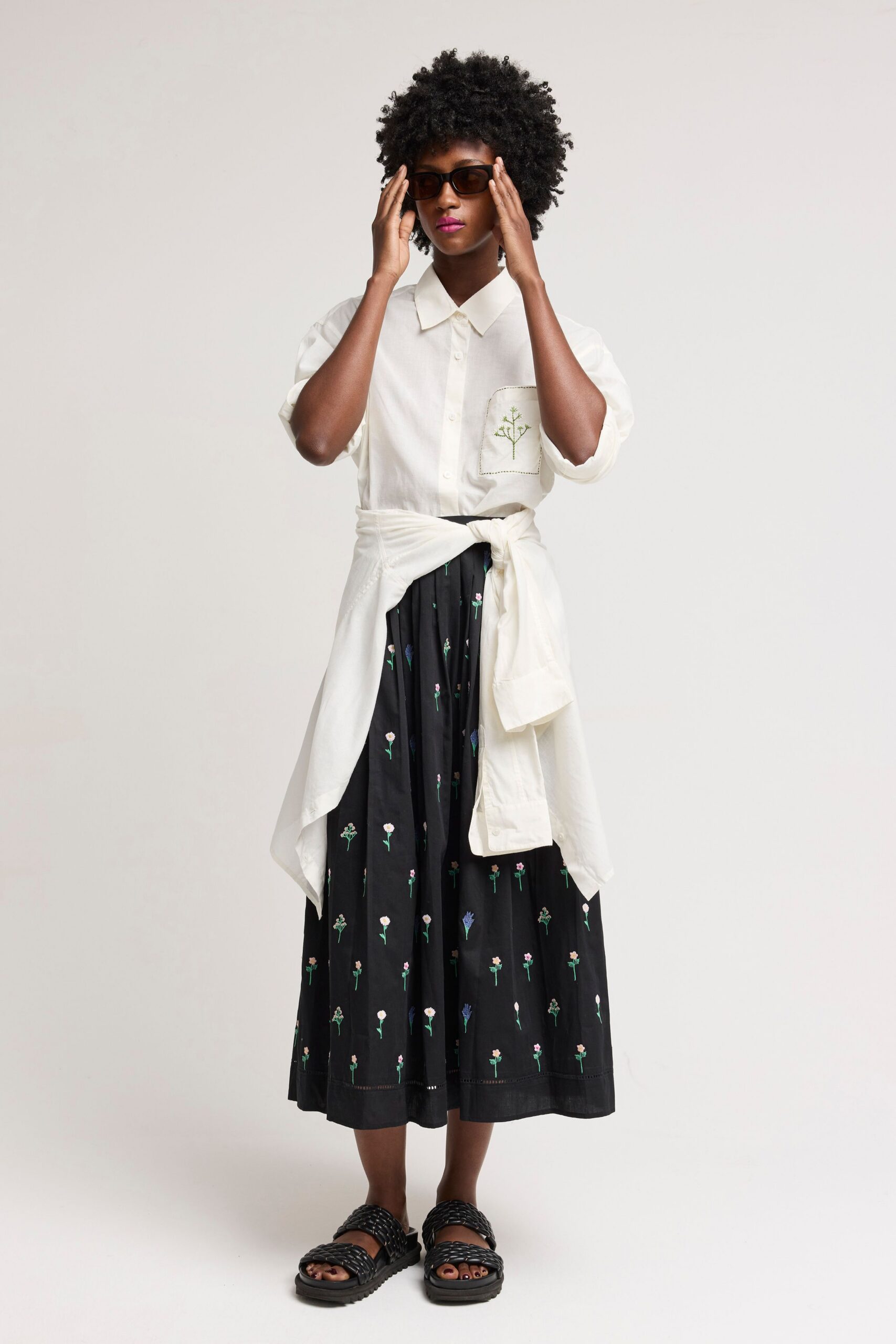 white cotton belt