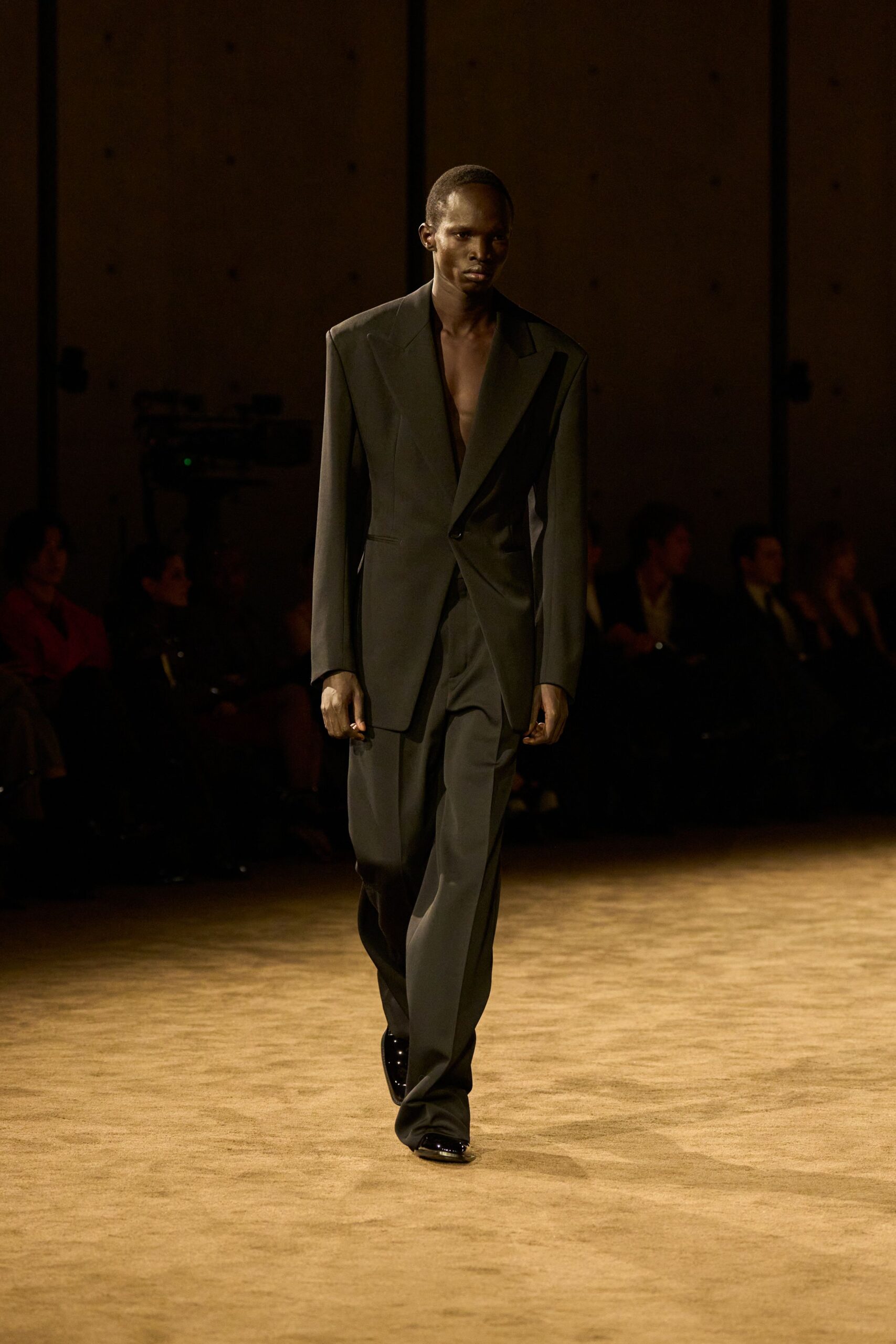 black tailored suit with pants