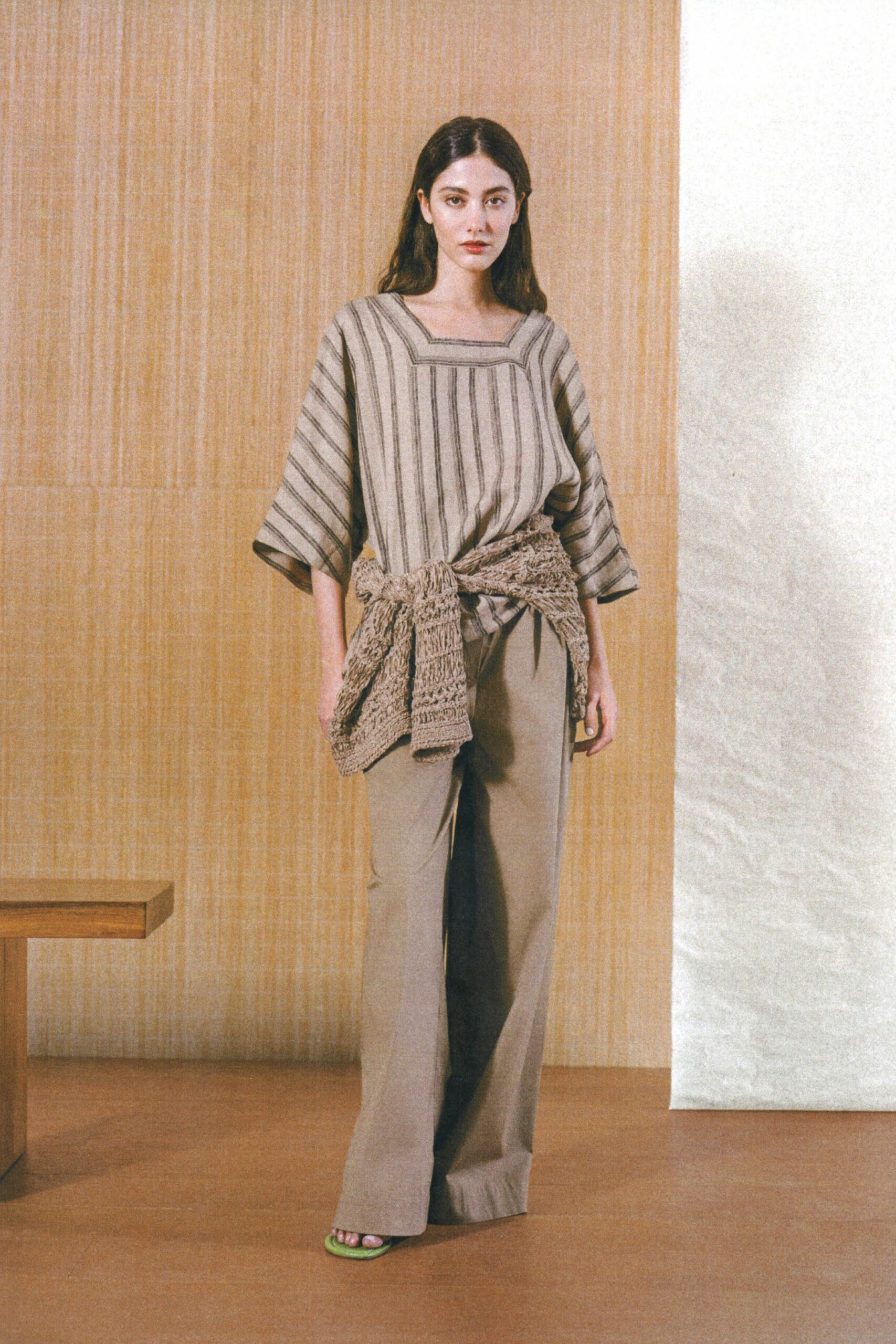 beige cotton belt
