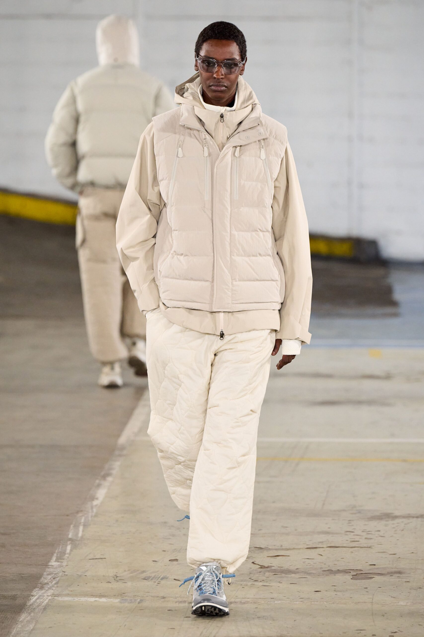 beige relaxed jacket and pants