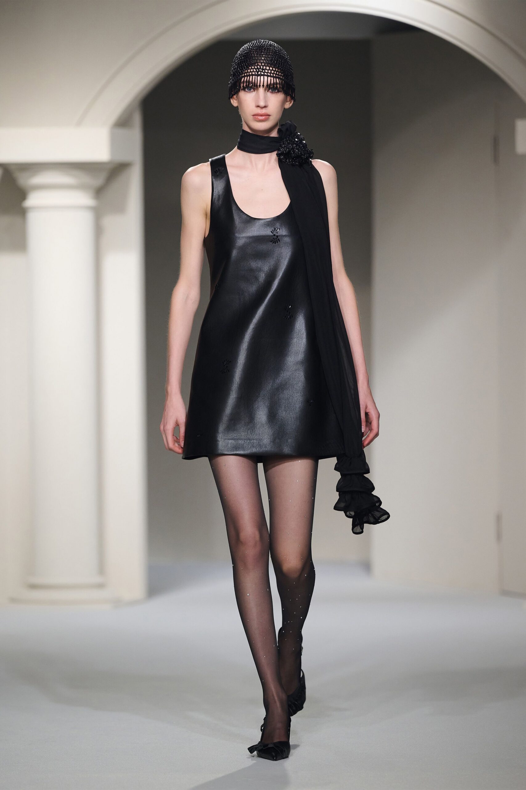 black draped scarf