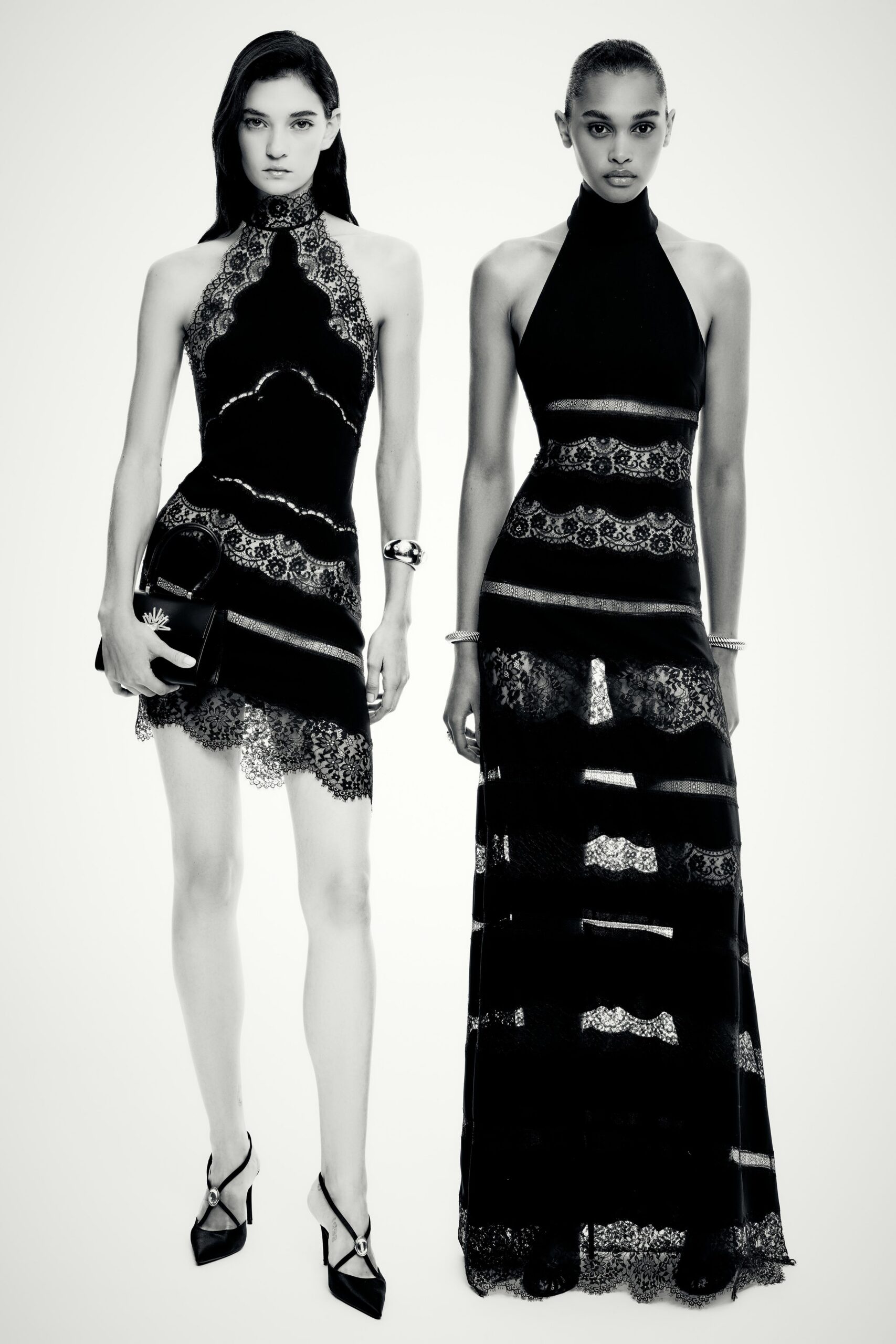 black lace mini and maxi dresses
