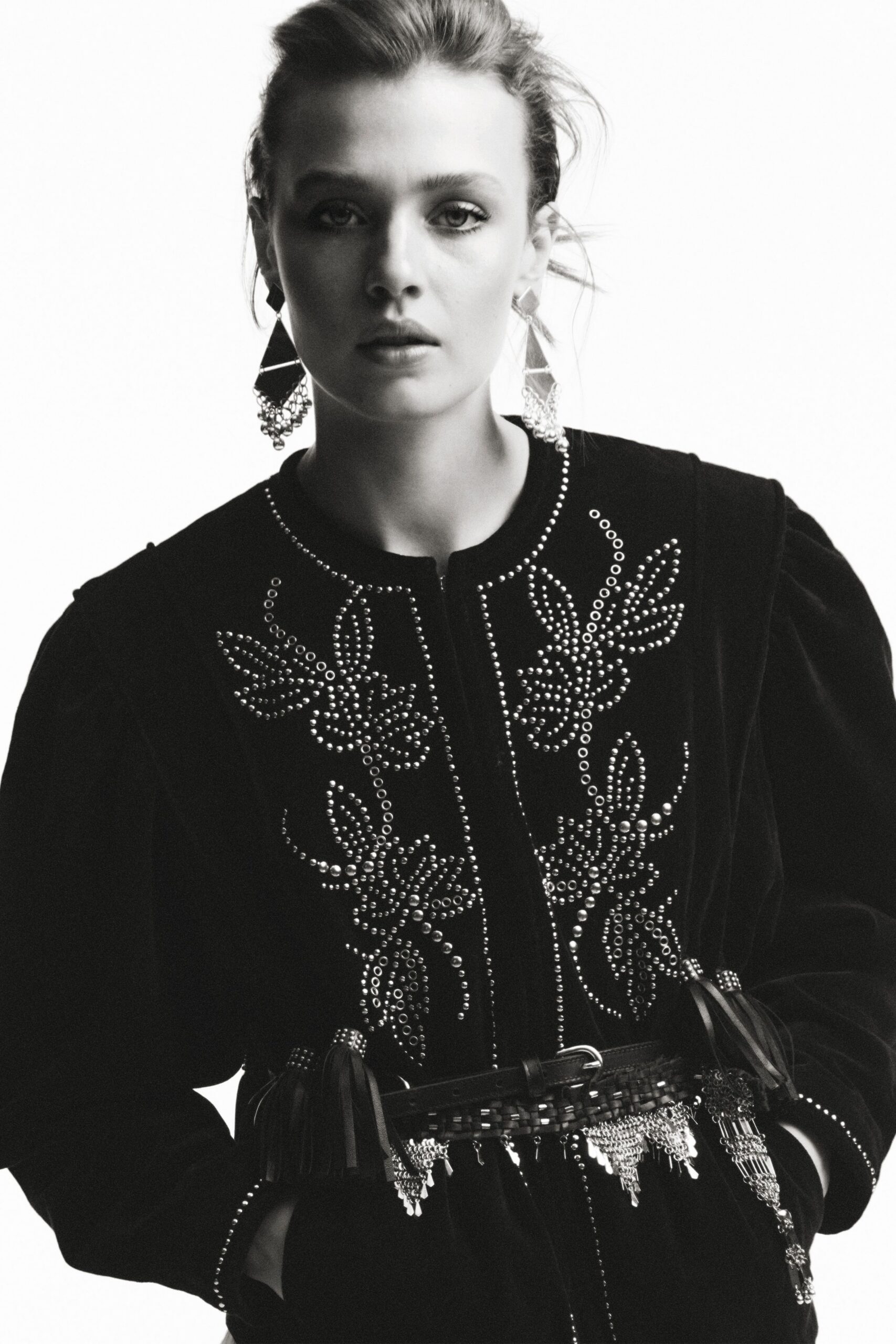 black velvet embroidered jacket