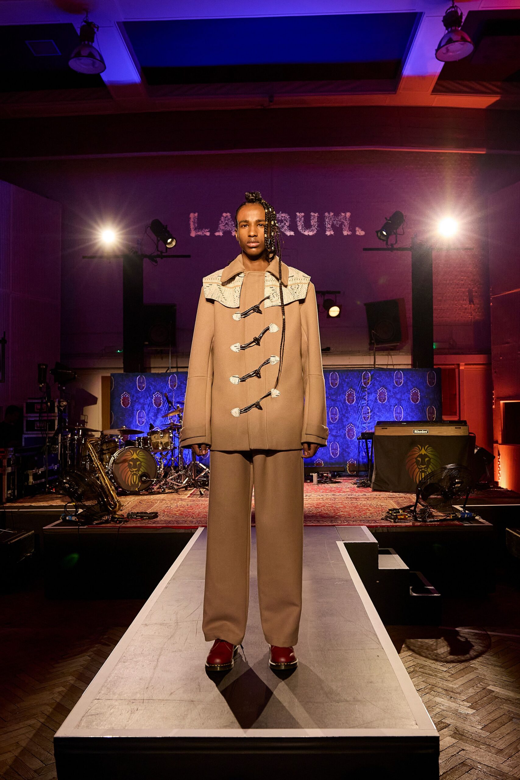 beige relaxed jacket and pants