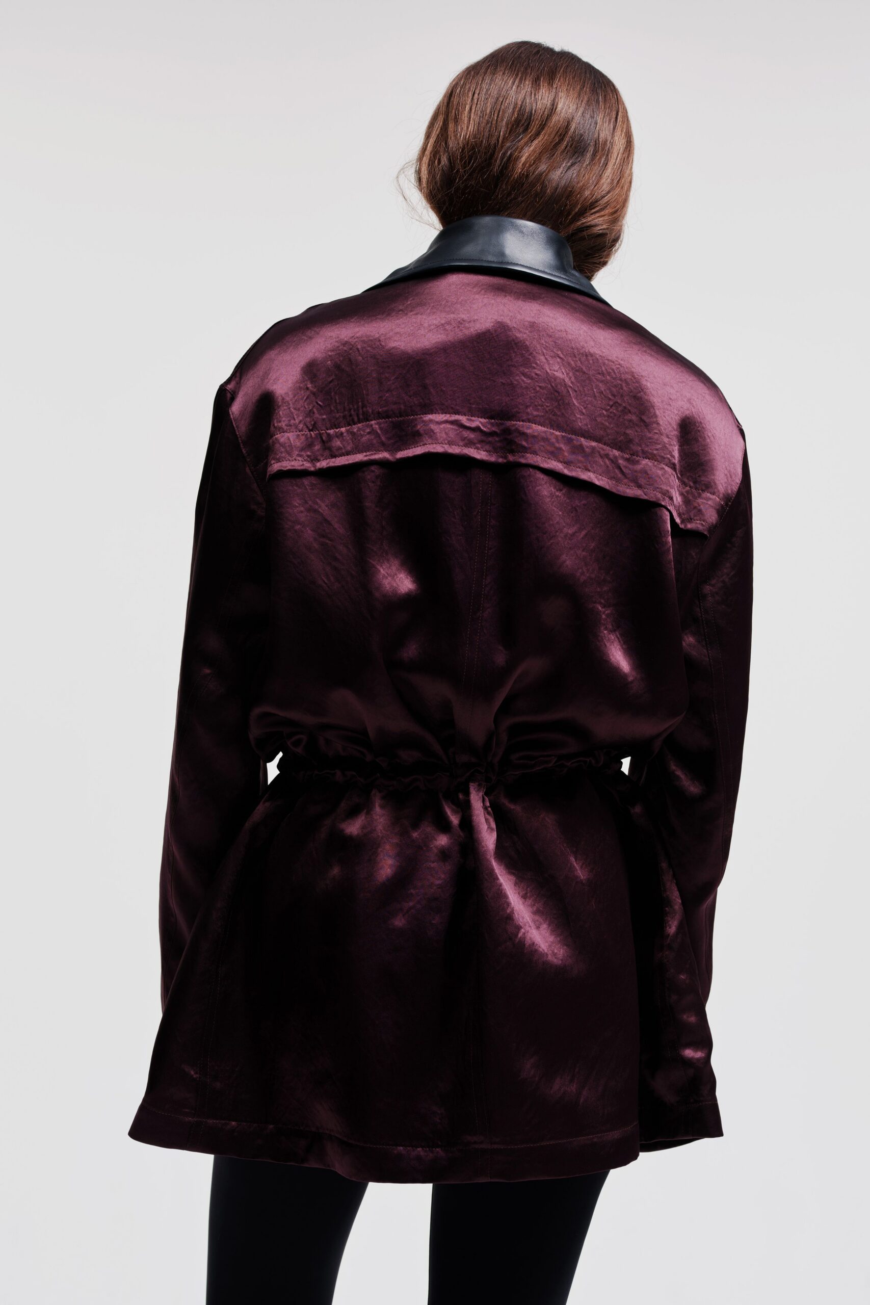purple silk relaxed jacket