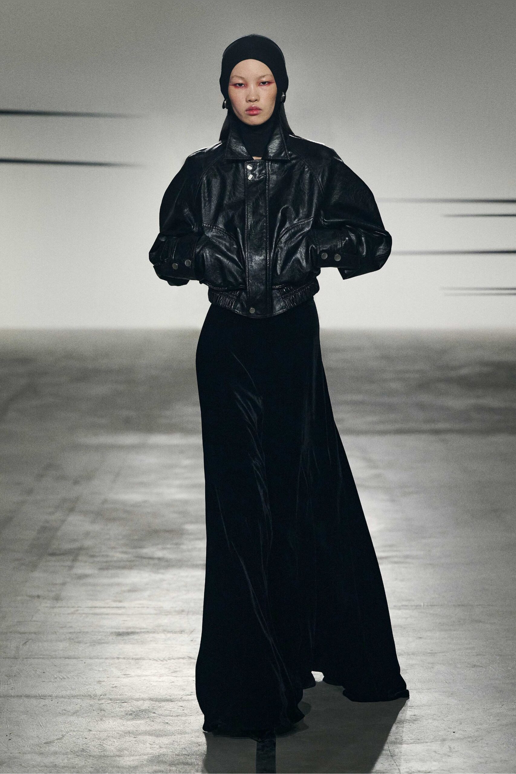 black velvet sleeveless high-neck fitted flared maxi dress