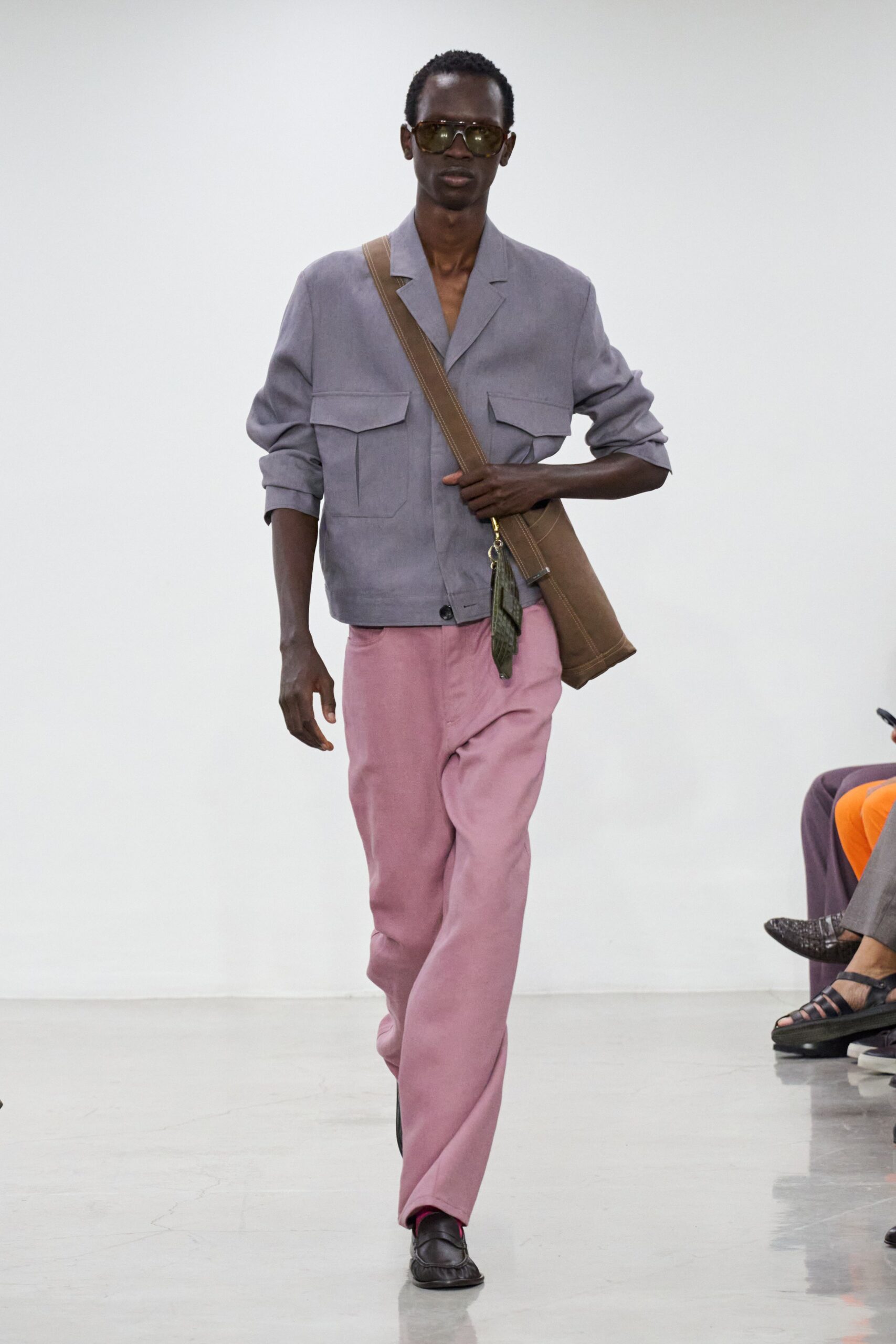 pink cotton relaxed straight-leg pants