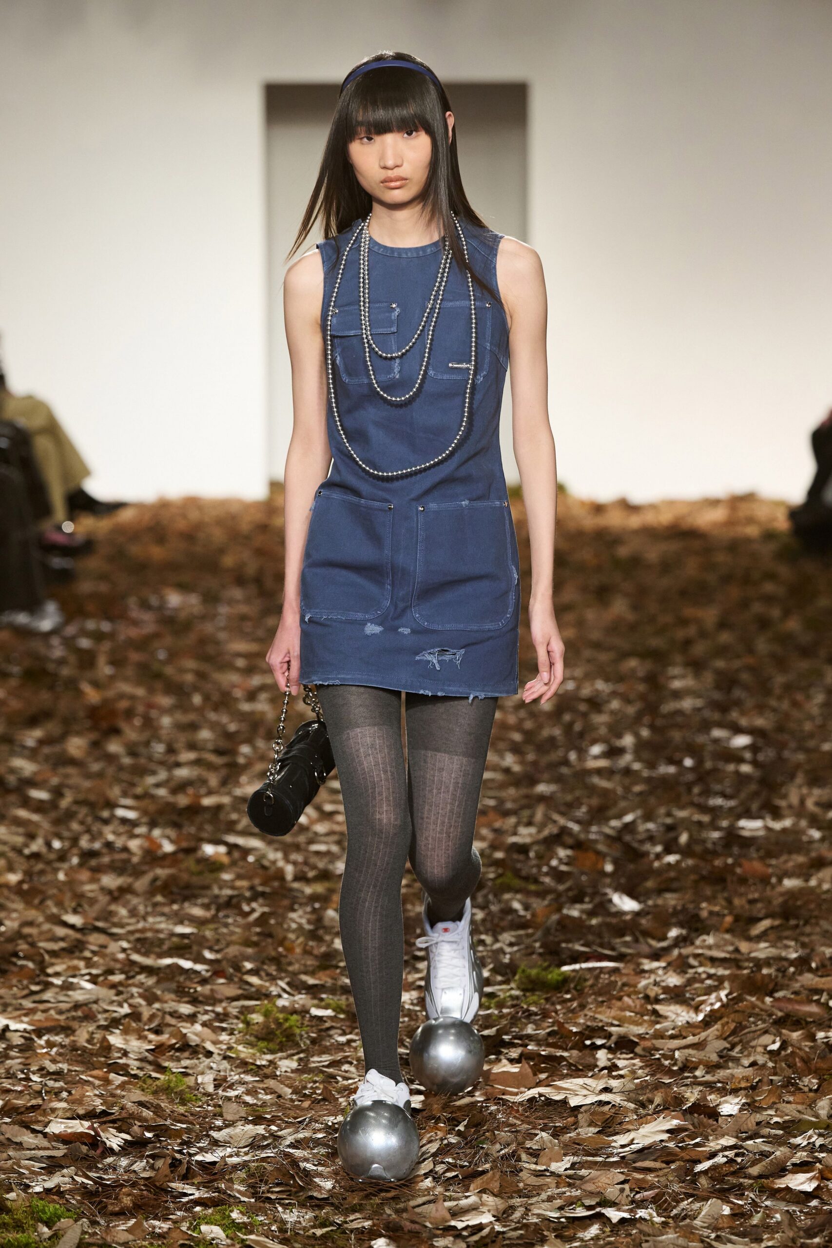blue denim sleeveless collared fitted pockets short dress