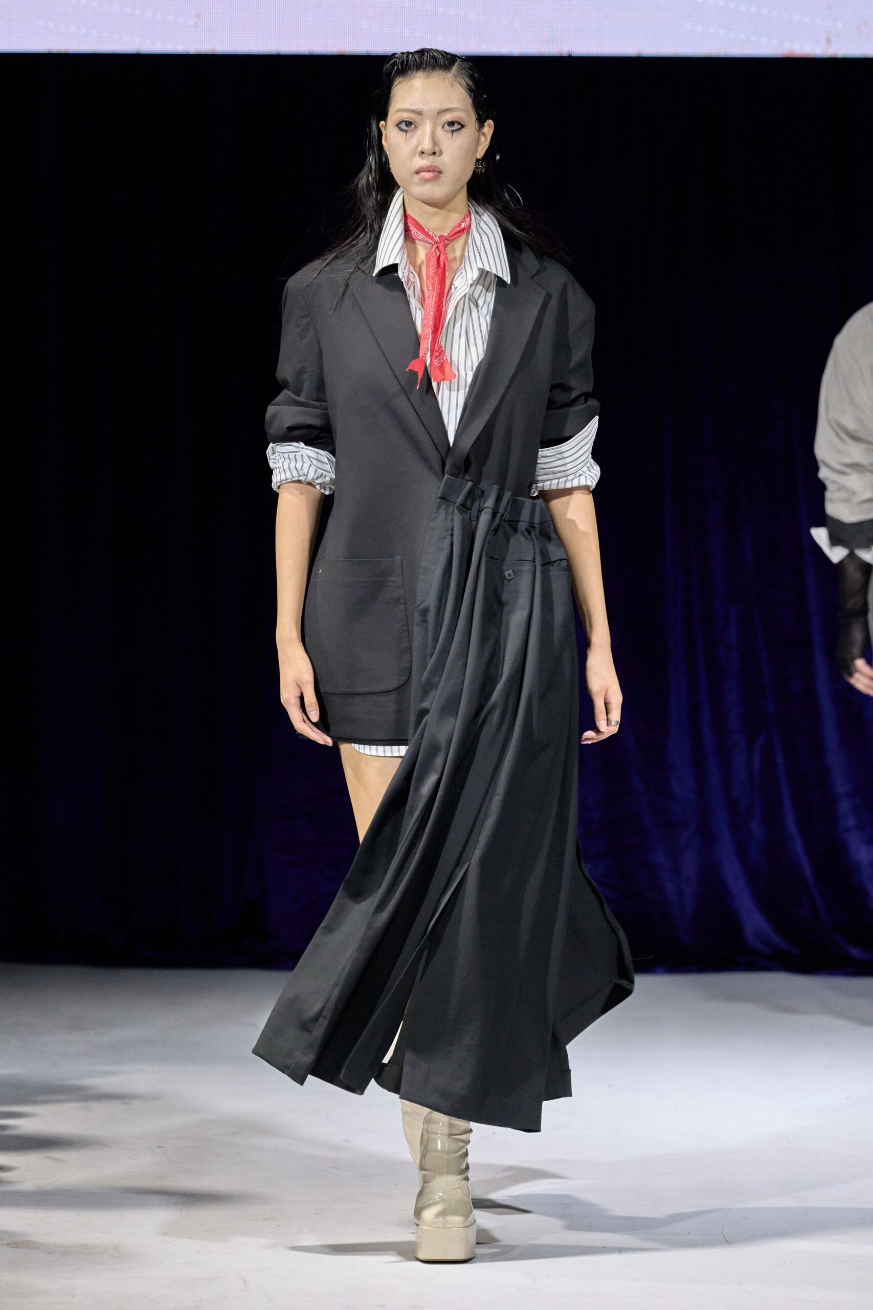 red silk scarf