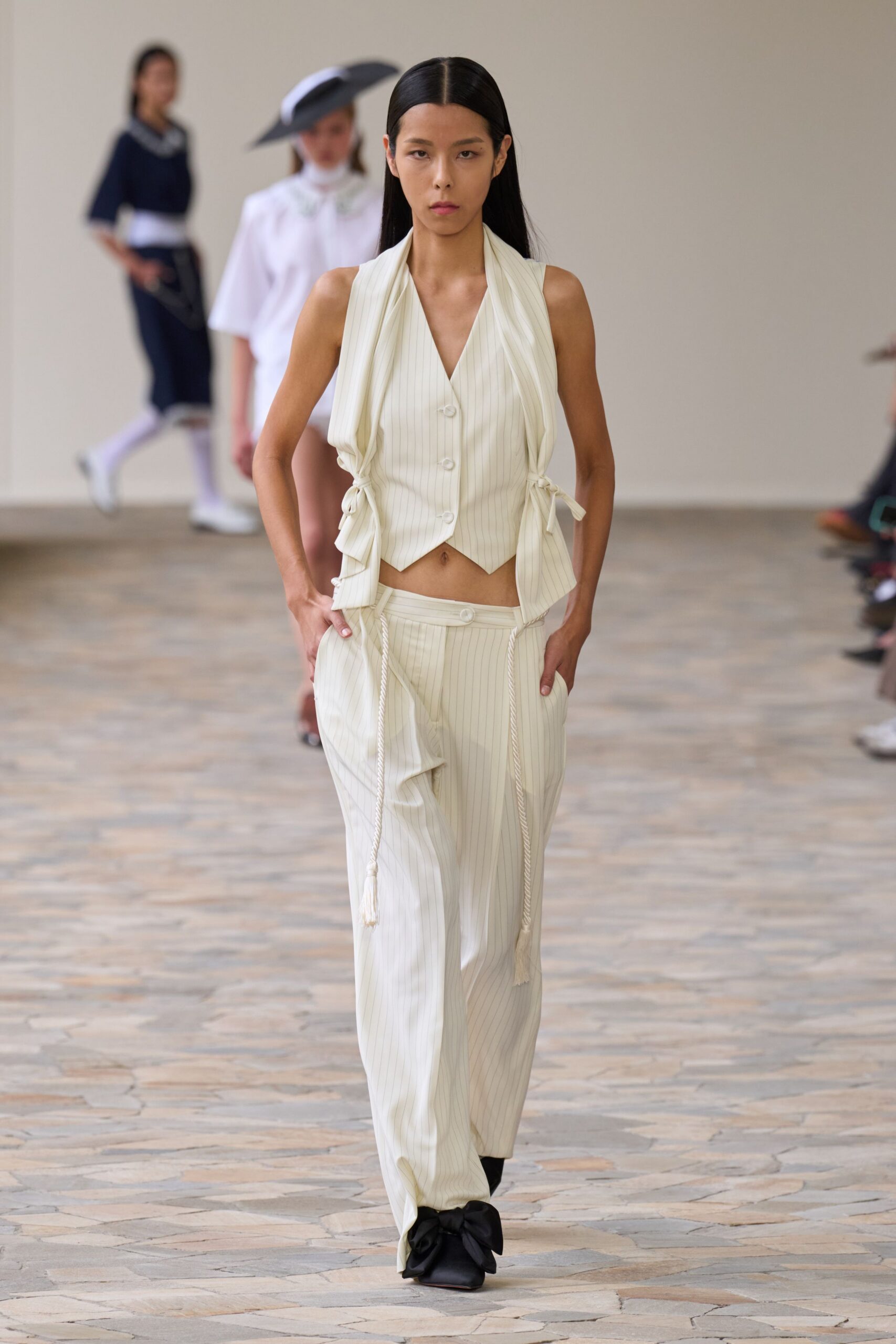 white cotton vest and pants