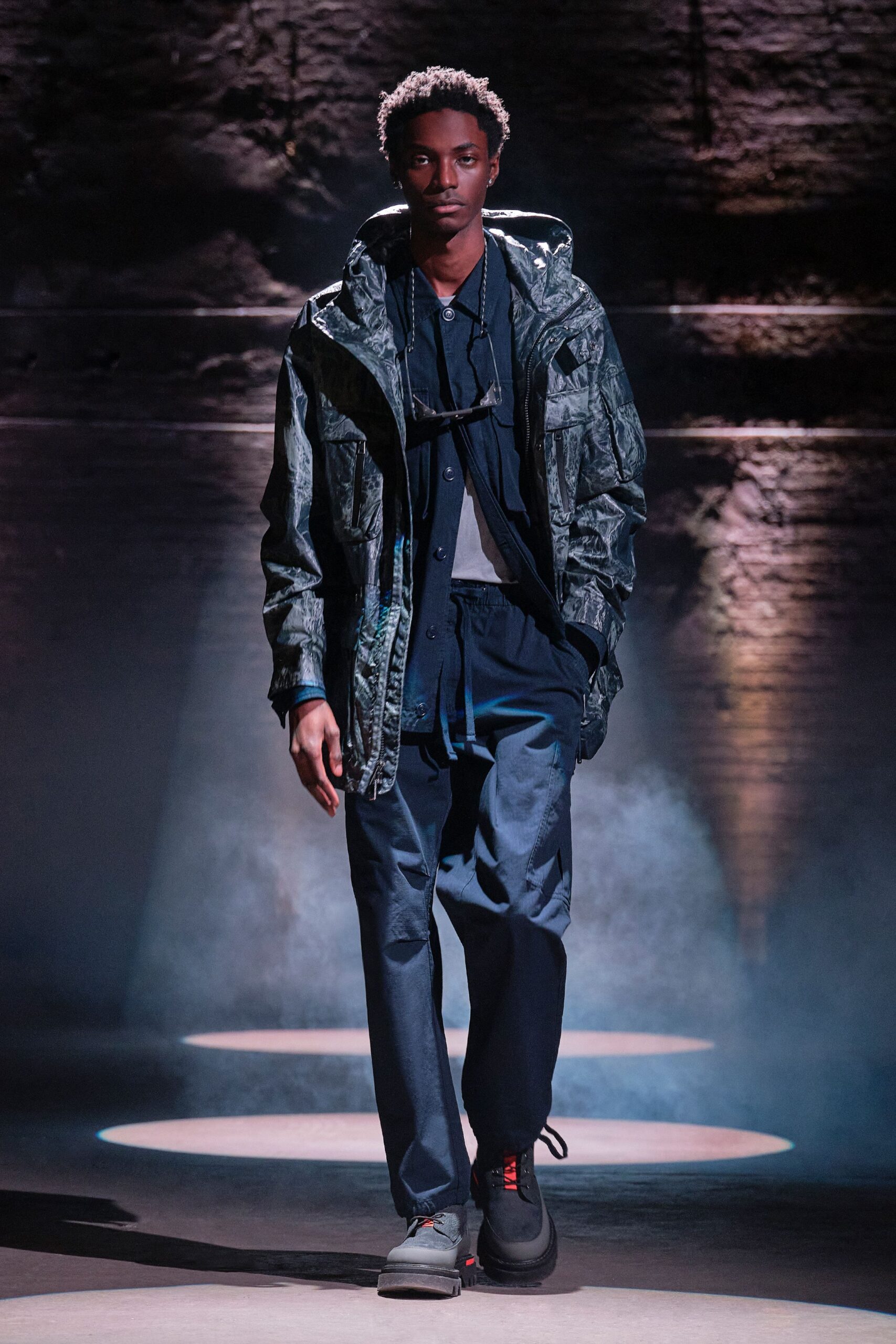 relaxed black jacket with shirt and pants