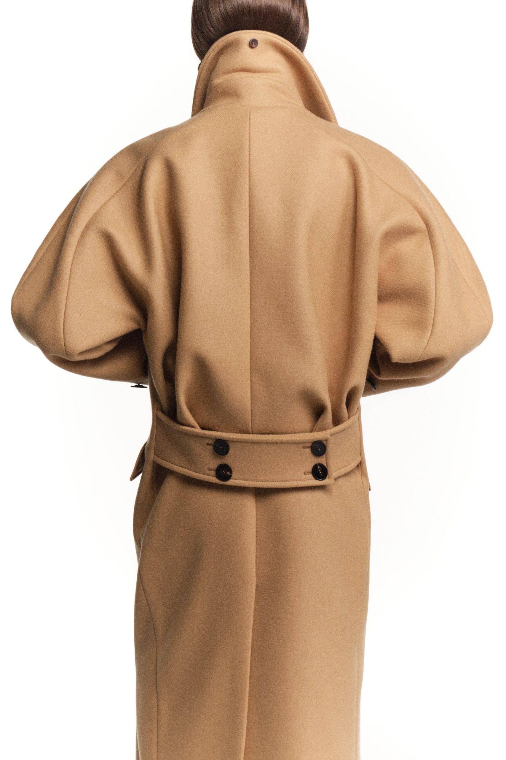 beige oversized wool coat