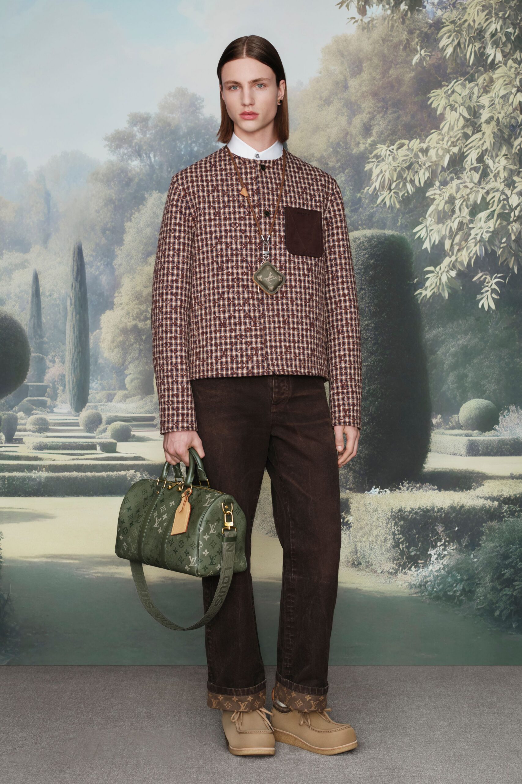 green leather textured bag