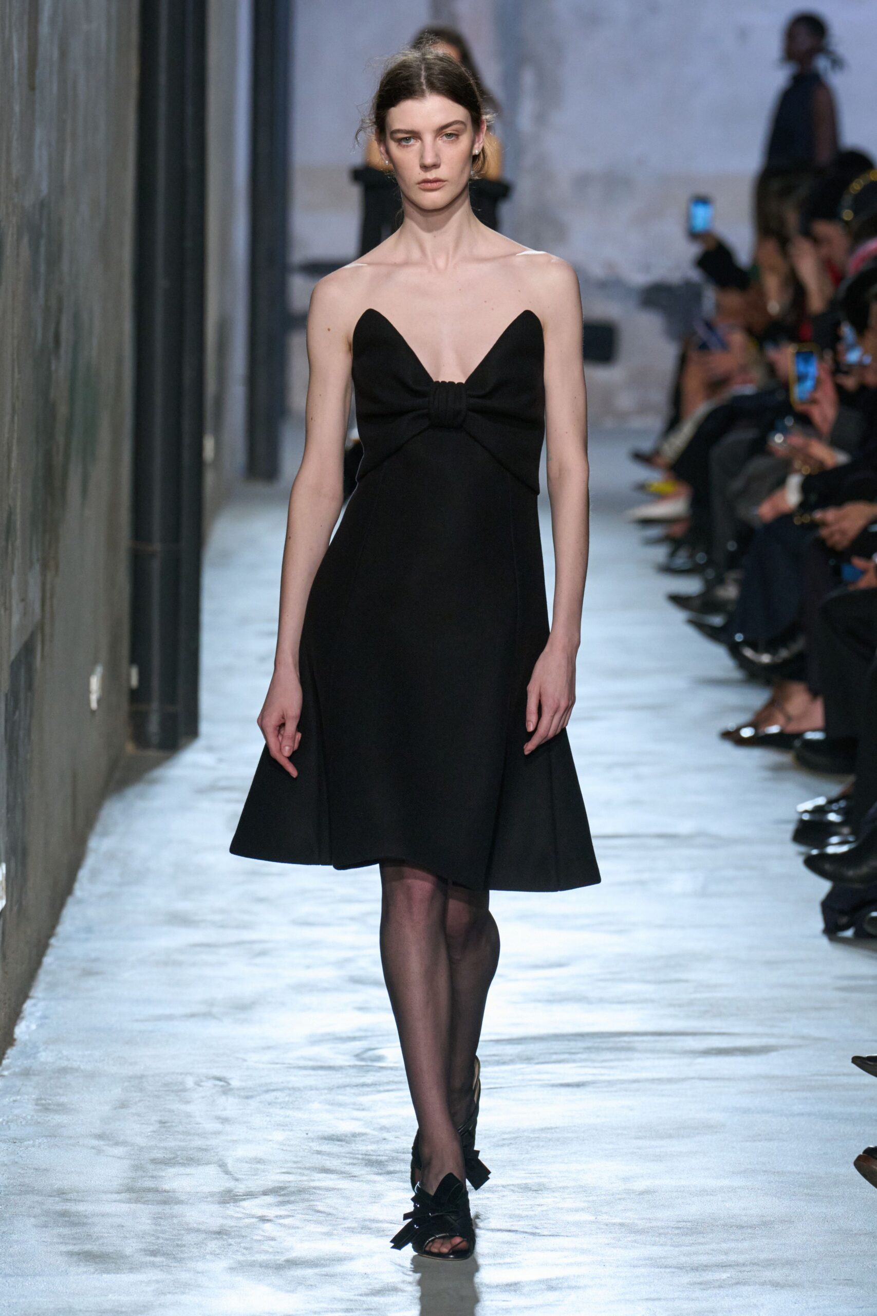 black silk sleeveless mini dress