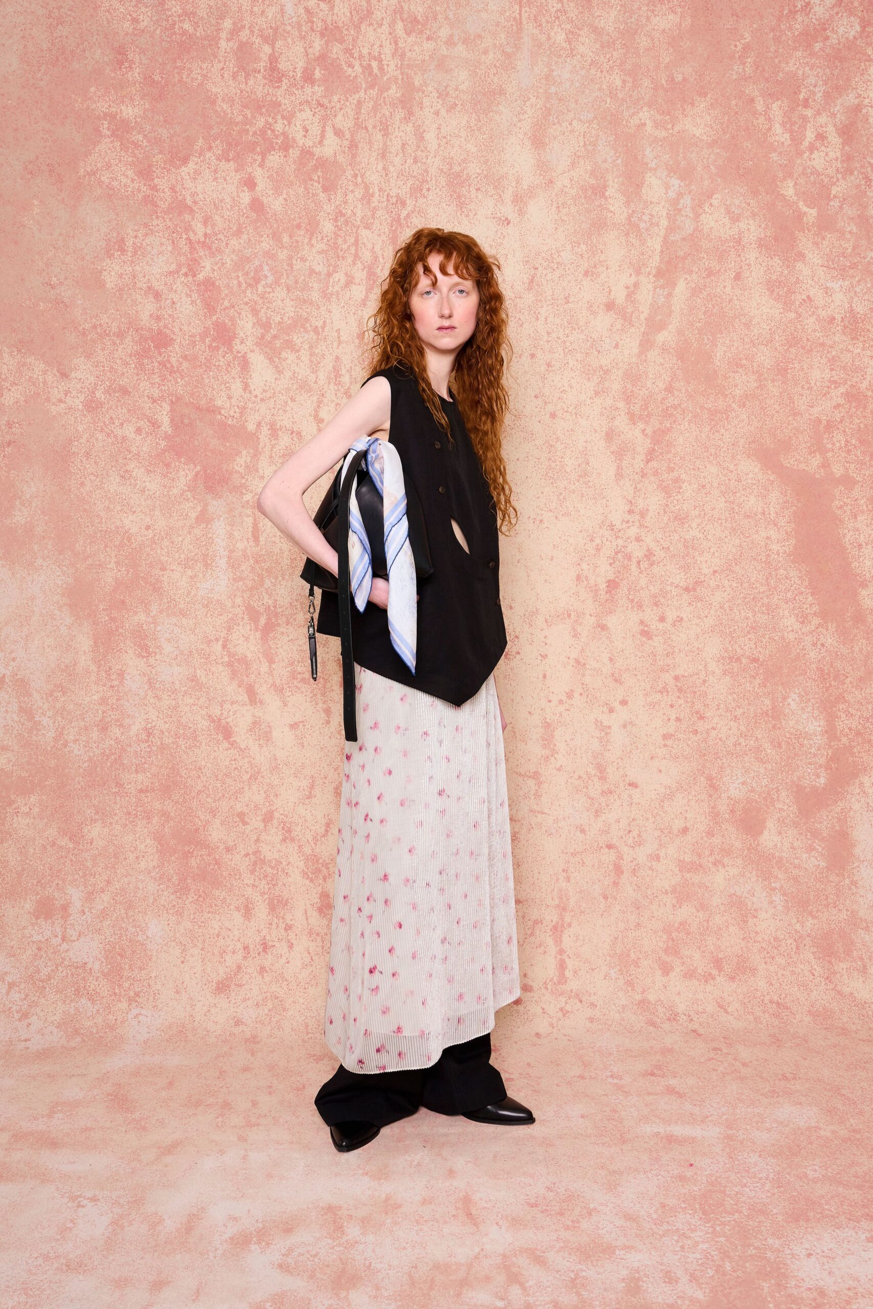 white relaxed floral maxi maxi-dress