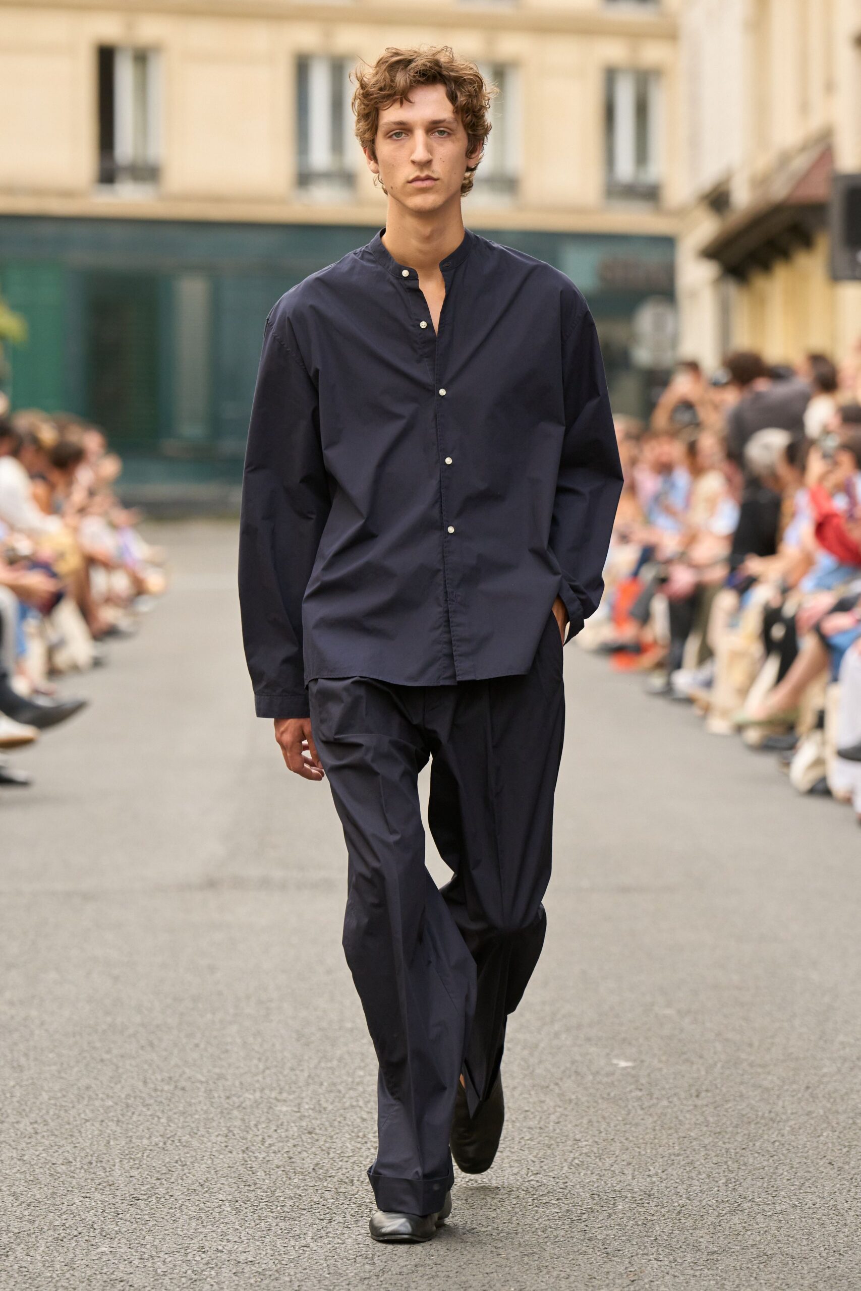 blue cotton shirt and pants