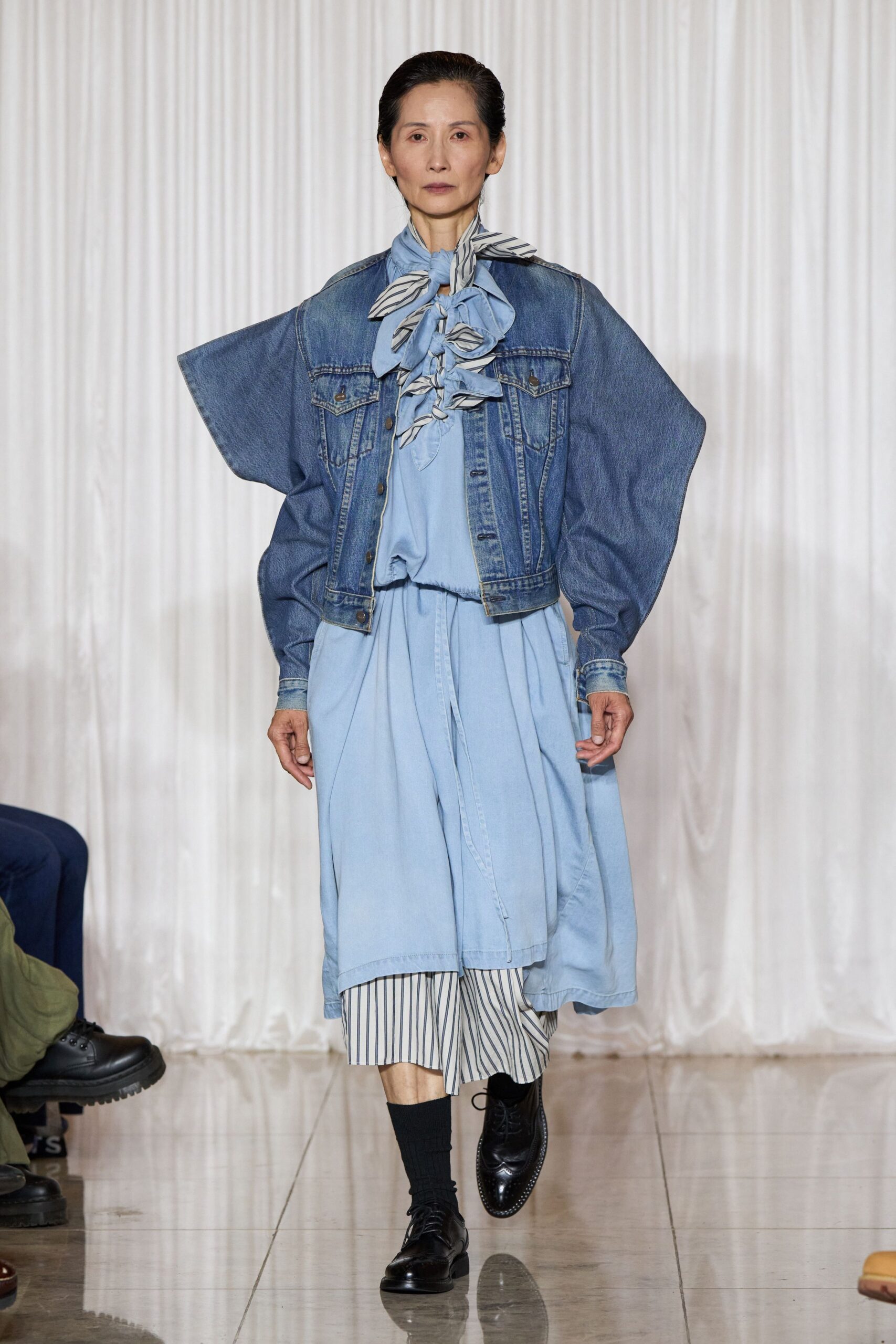 blue denim jacket and dress